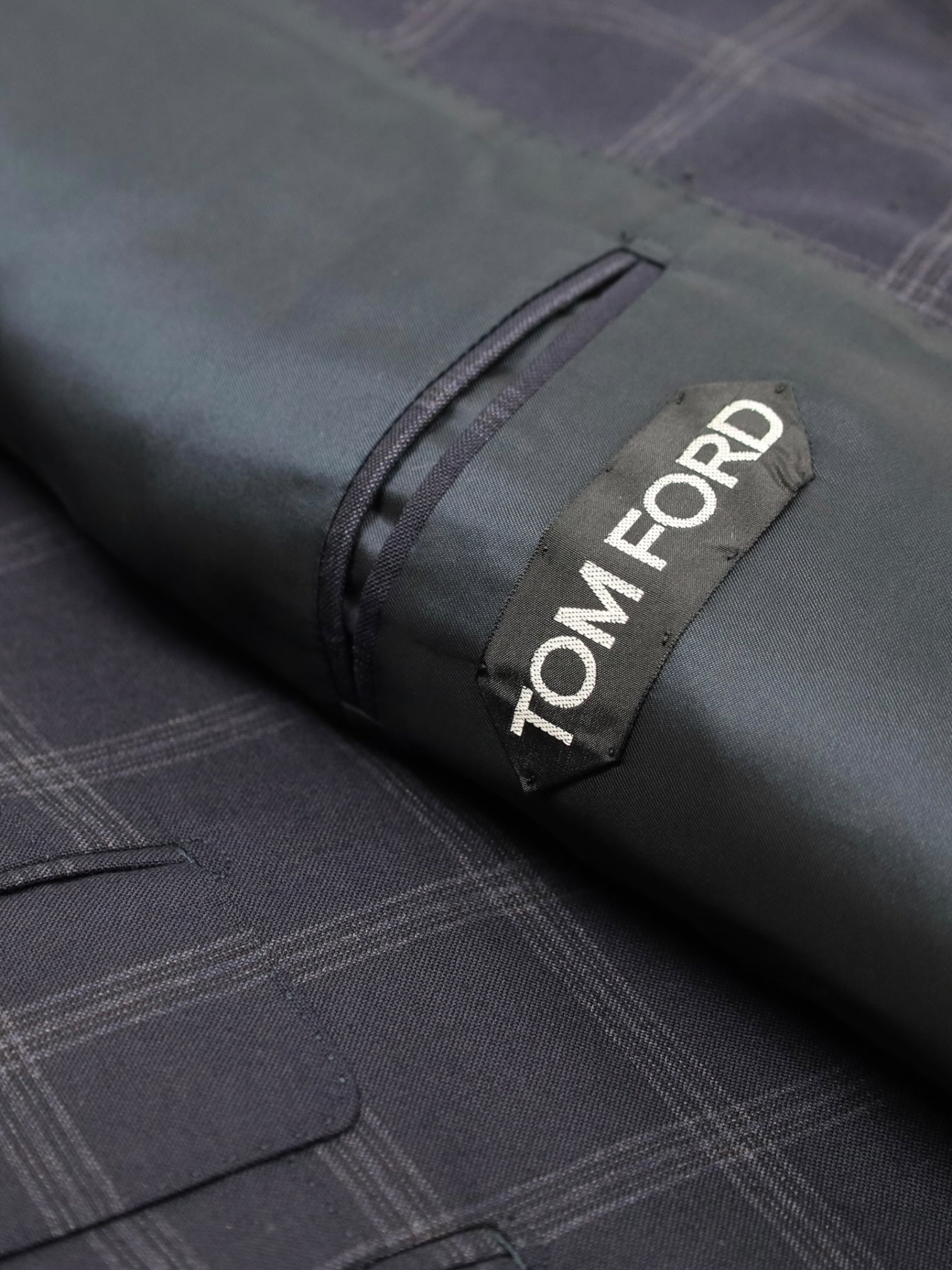 Tom Ford Dark Blue Windowpane Suit