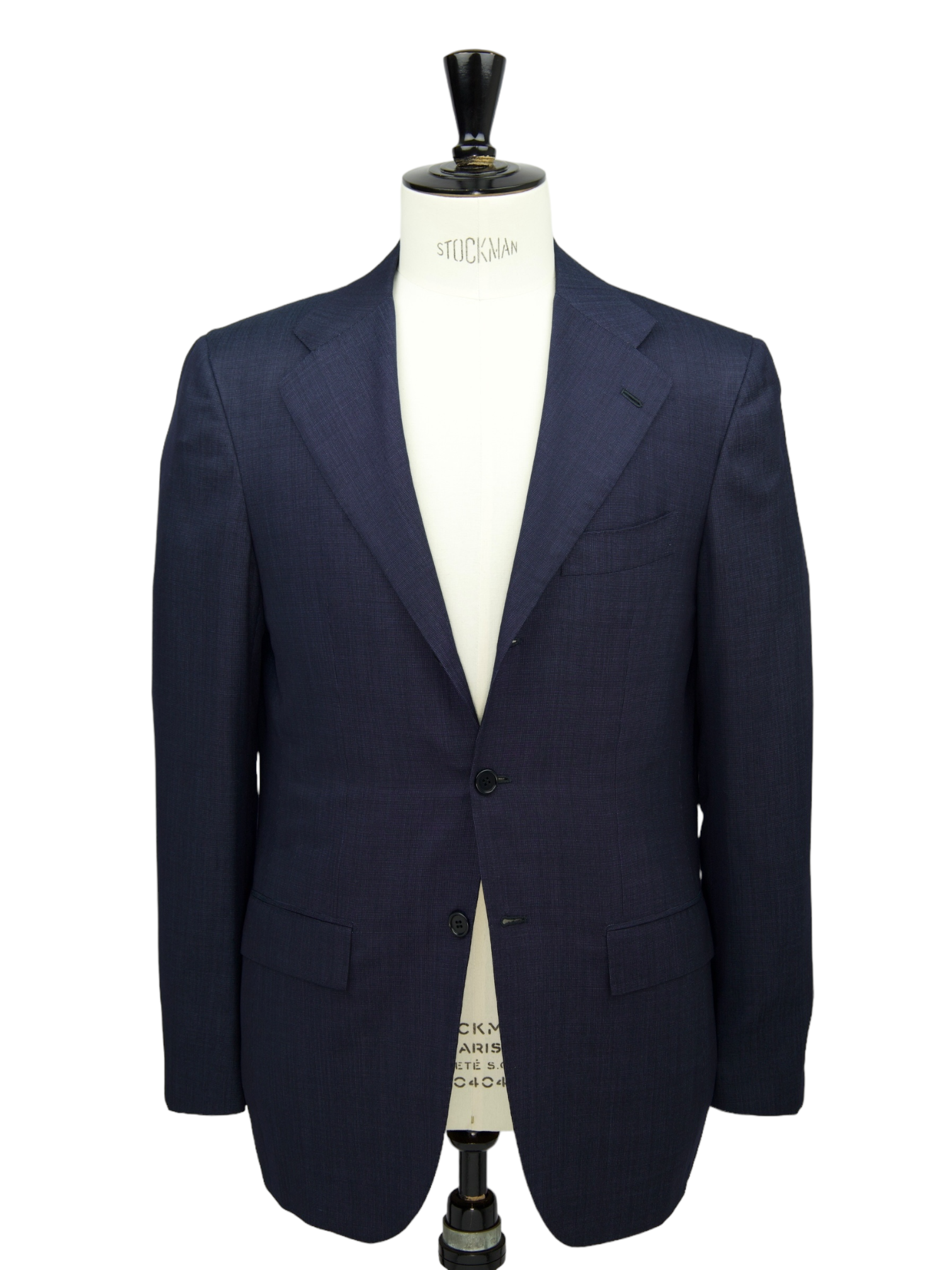 Kiton Blue Pin-Point Extrafine Wool Suit