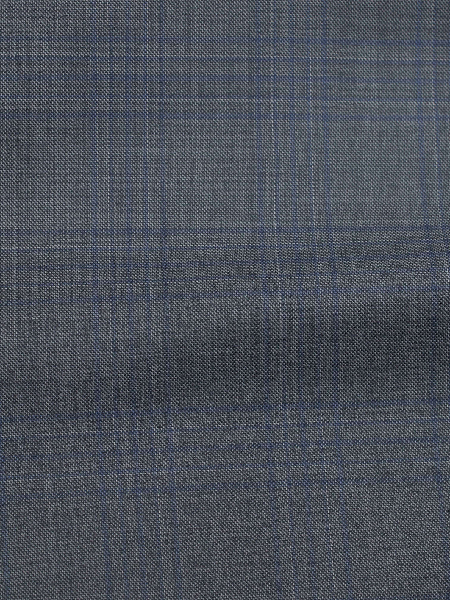 Ermenegildo Zegna Grey & Blue 15milmil15 Checkered Suit