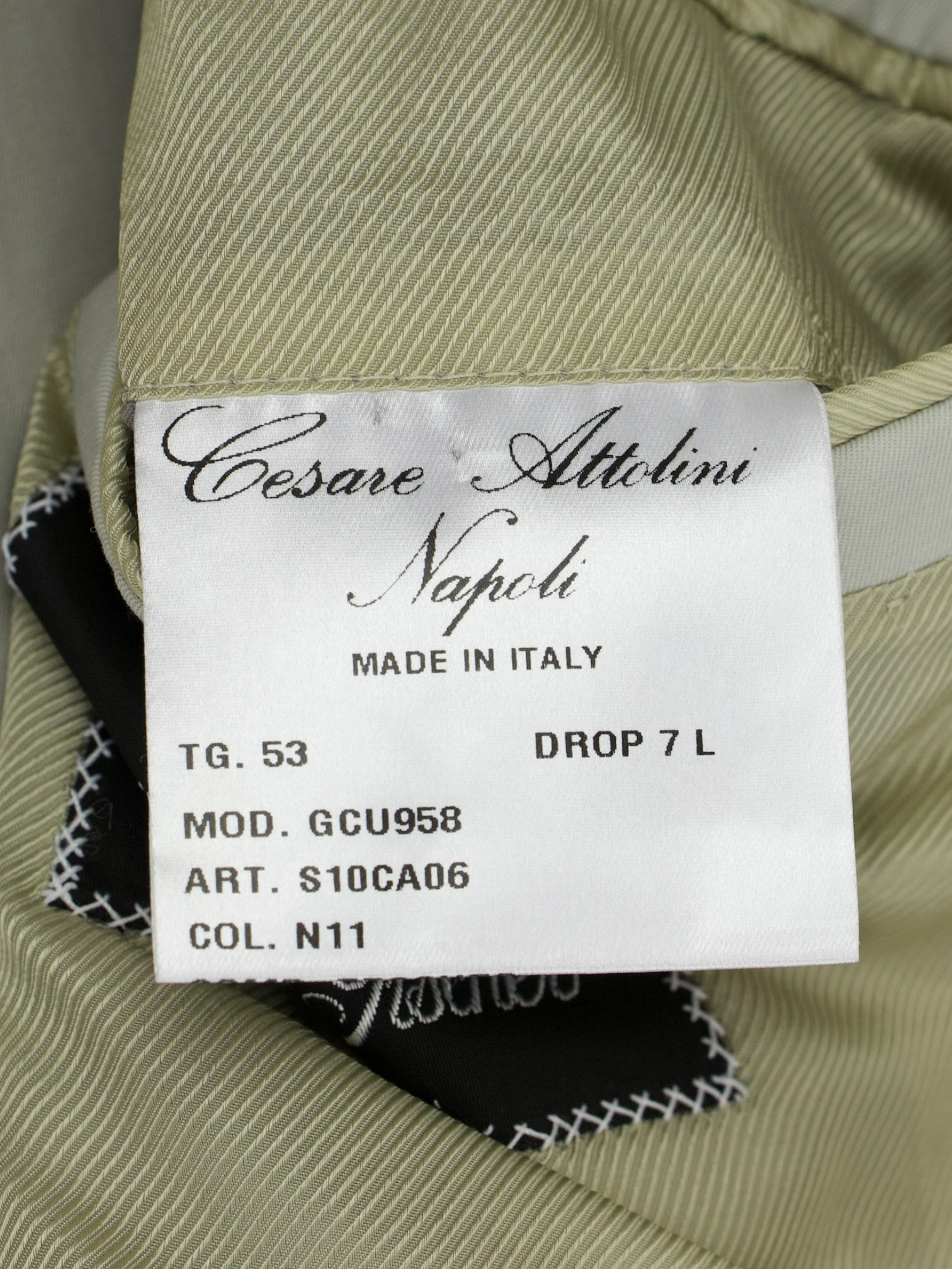 Cesare Attolini Beige Cotton Sartorial Summer Peacoat