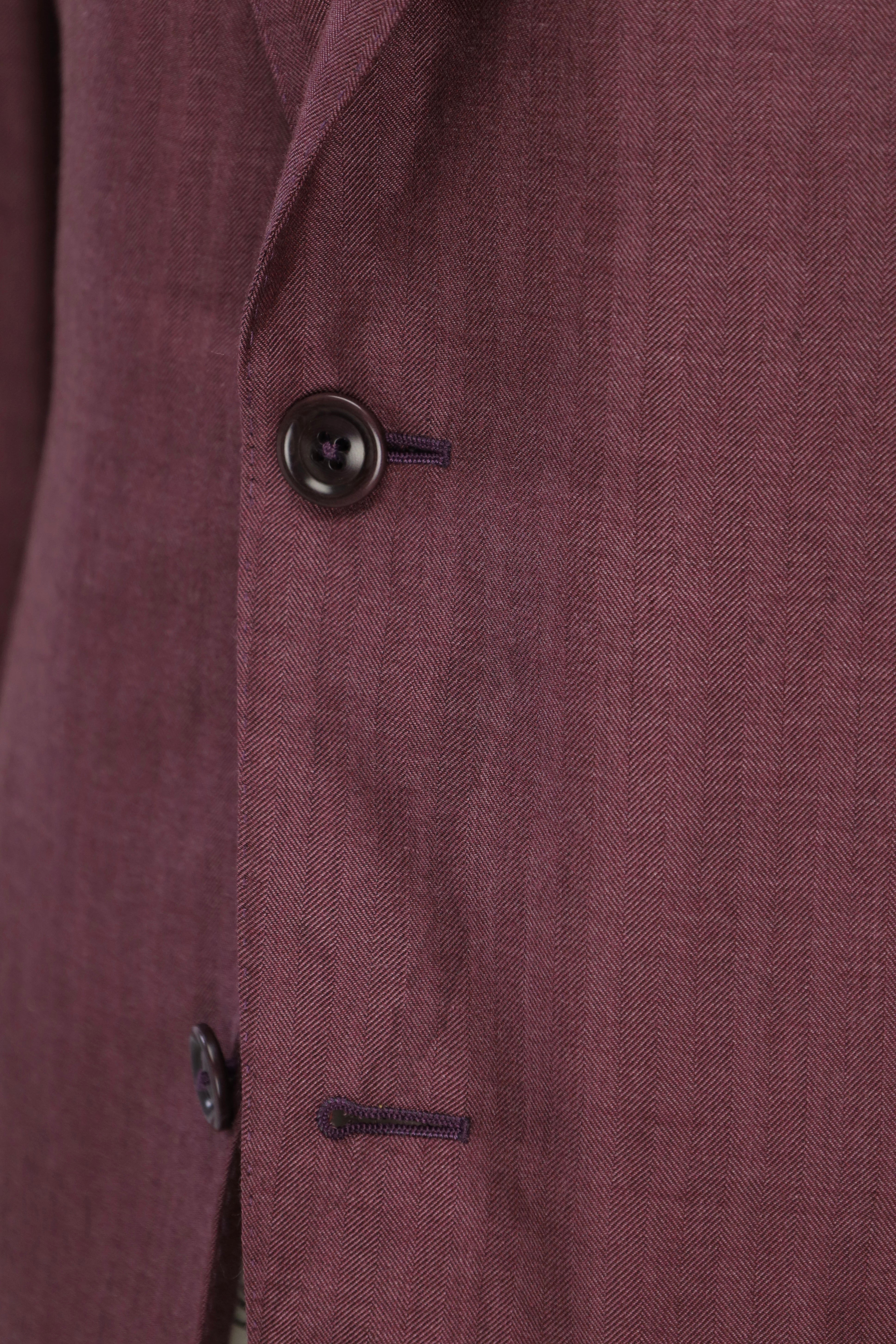 Ermenegildo Zegna Plum Cashmere & Silk Herringbone Jacket