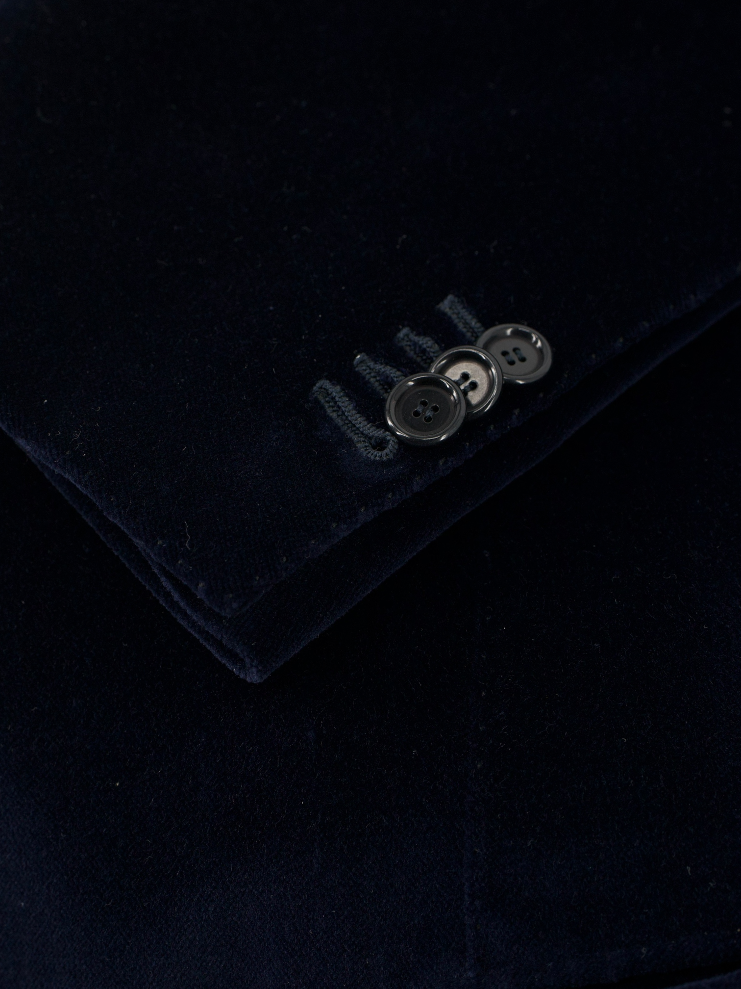 Cesare Attolini Dark Blue Cotton Velvet Smoking Jacket + Waistcoat