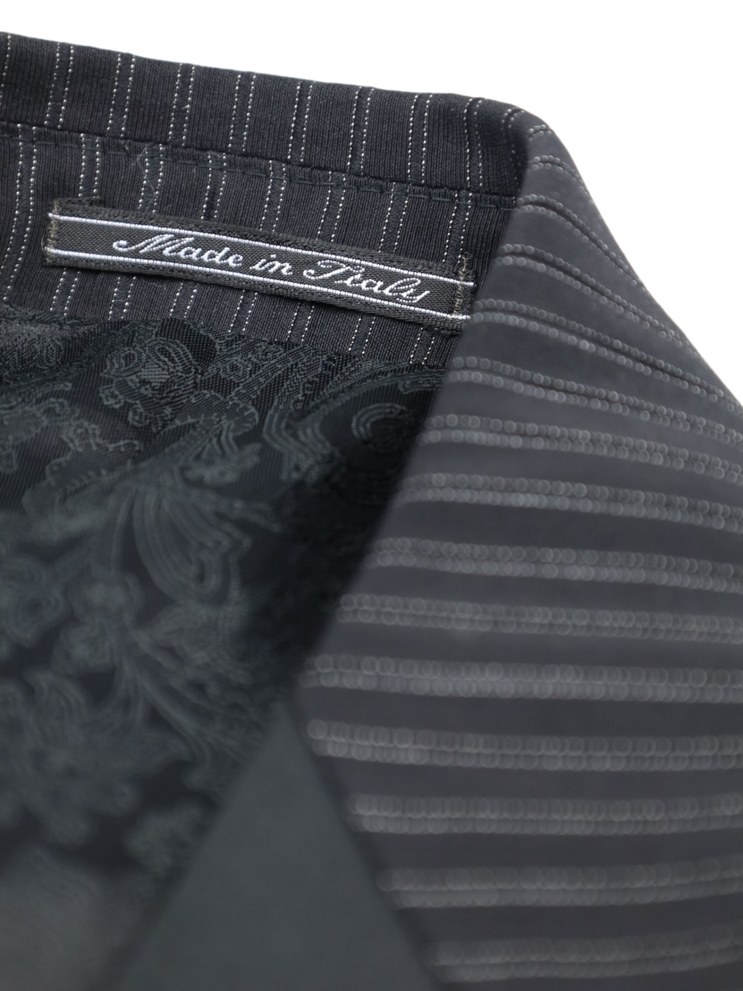 Corneliani Black Wool & Silk Striped Tuxedo