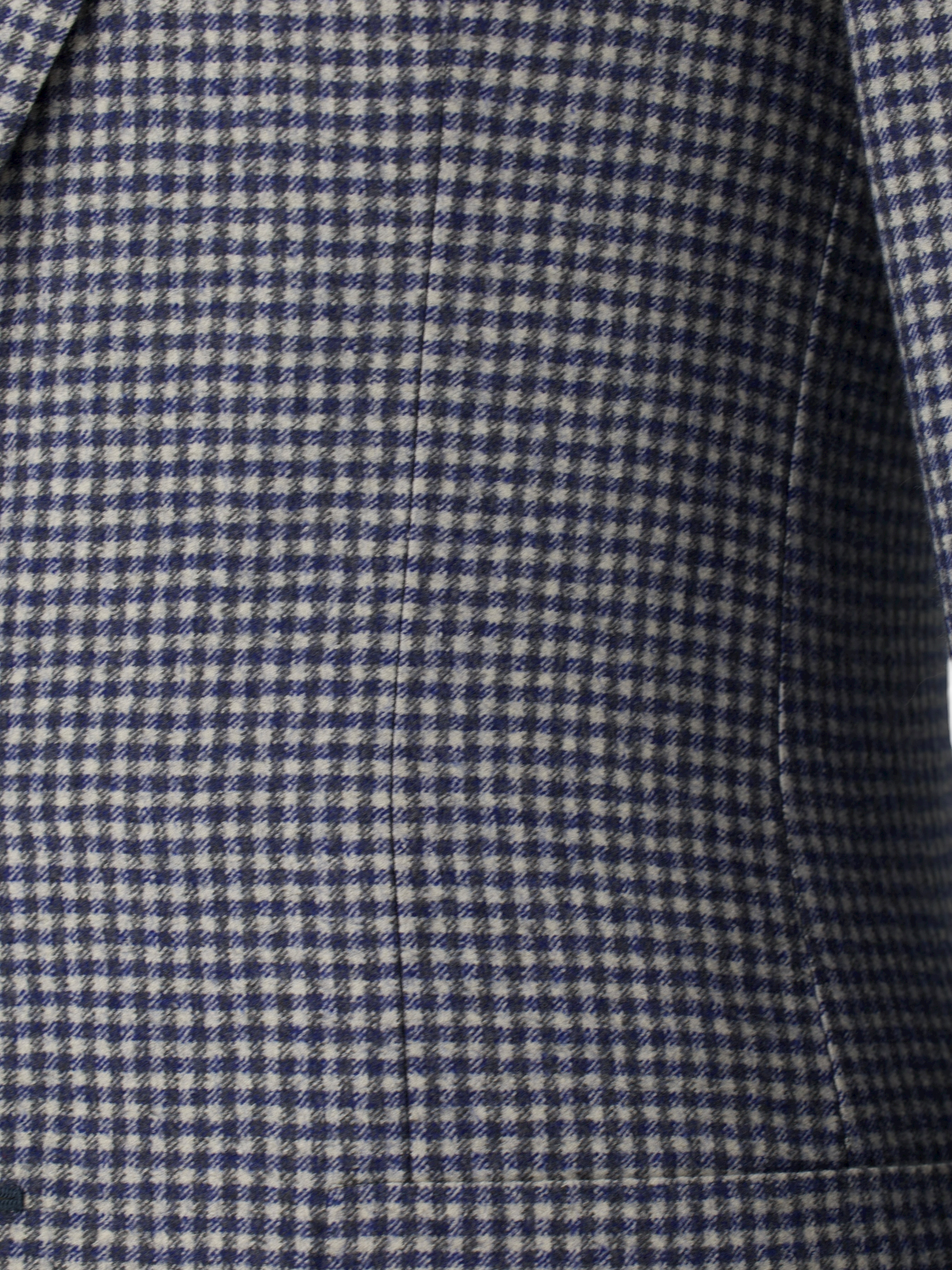 Isaia Blue Brushed-Wool Flannel Gun Check Jacket