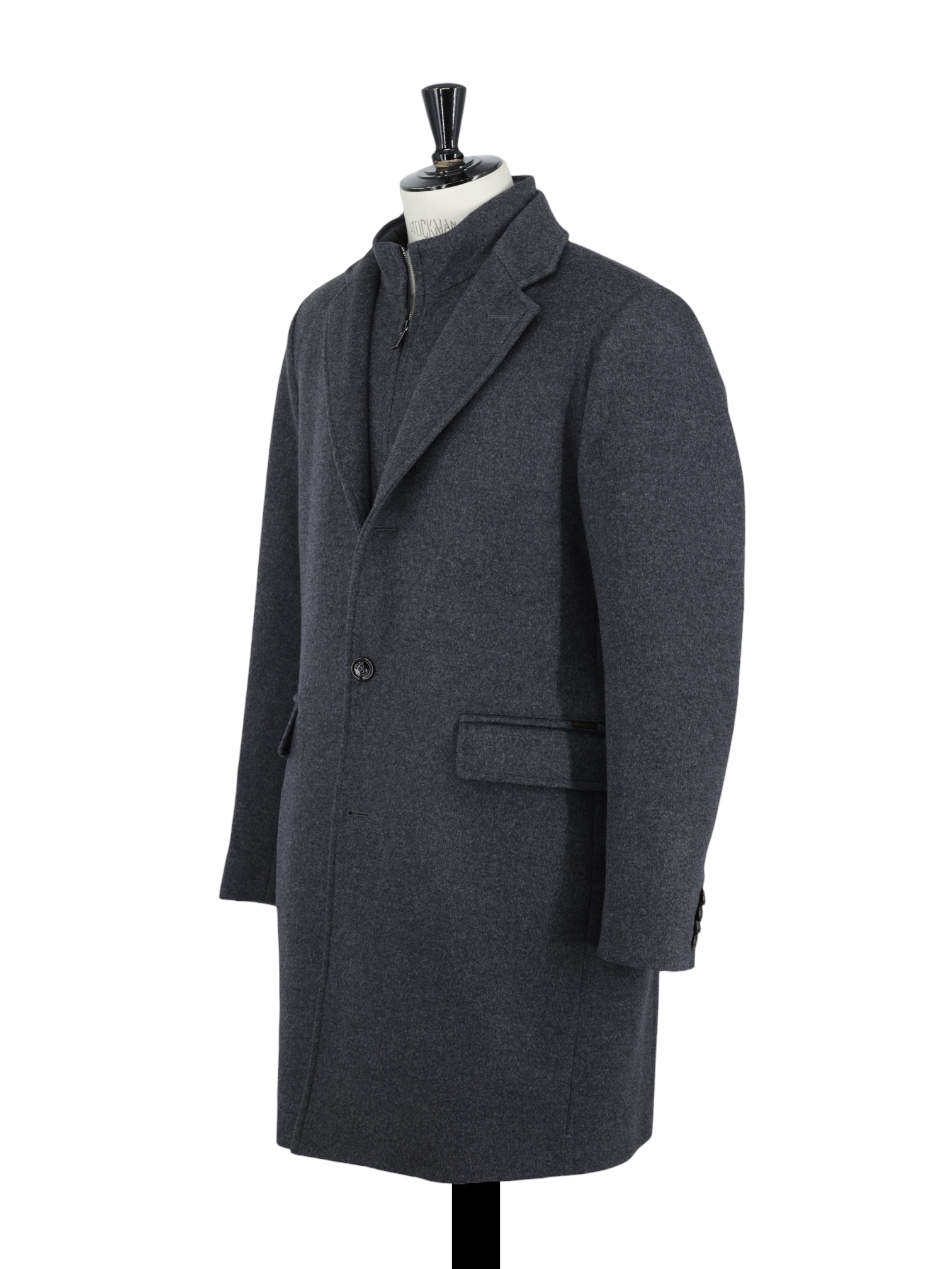 MooRER Dark Grey Wool & Cashmere Montesi Overcoat