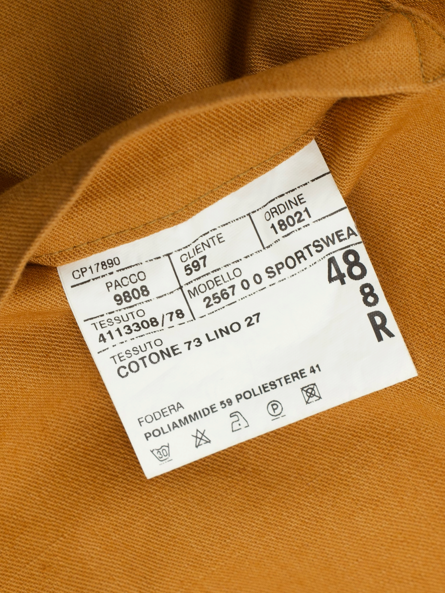 Corneliani Pumpkin Orange Cotton & Linen Sahariana Jacket