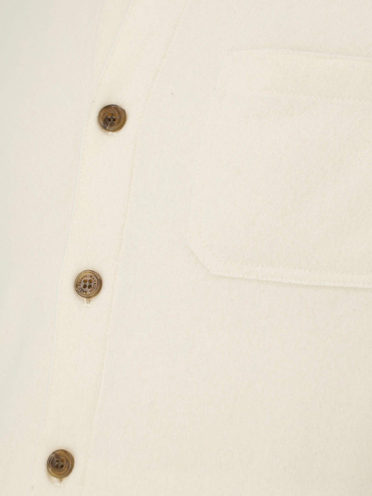 Maurizio Baldassari Creme Pure Cashmere Felt Solferino Overshirt