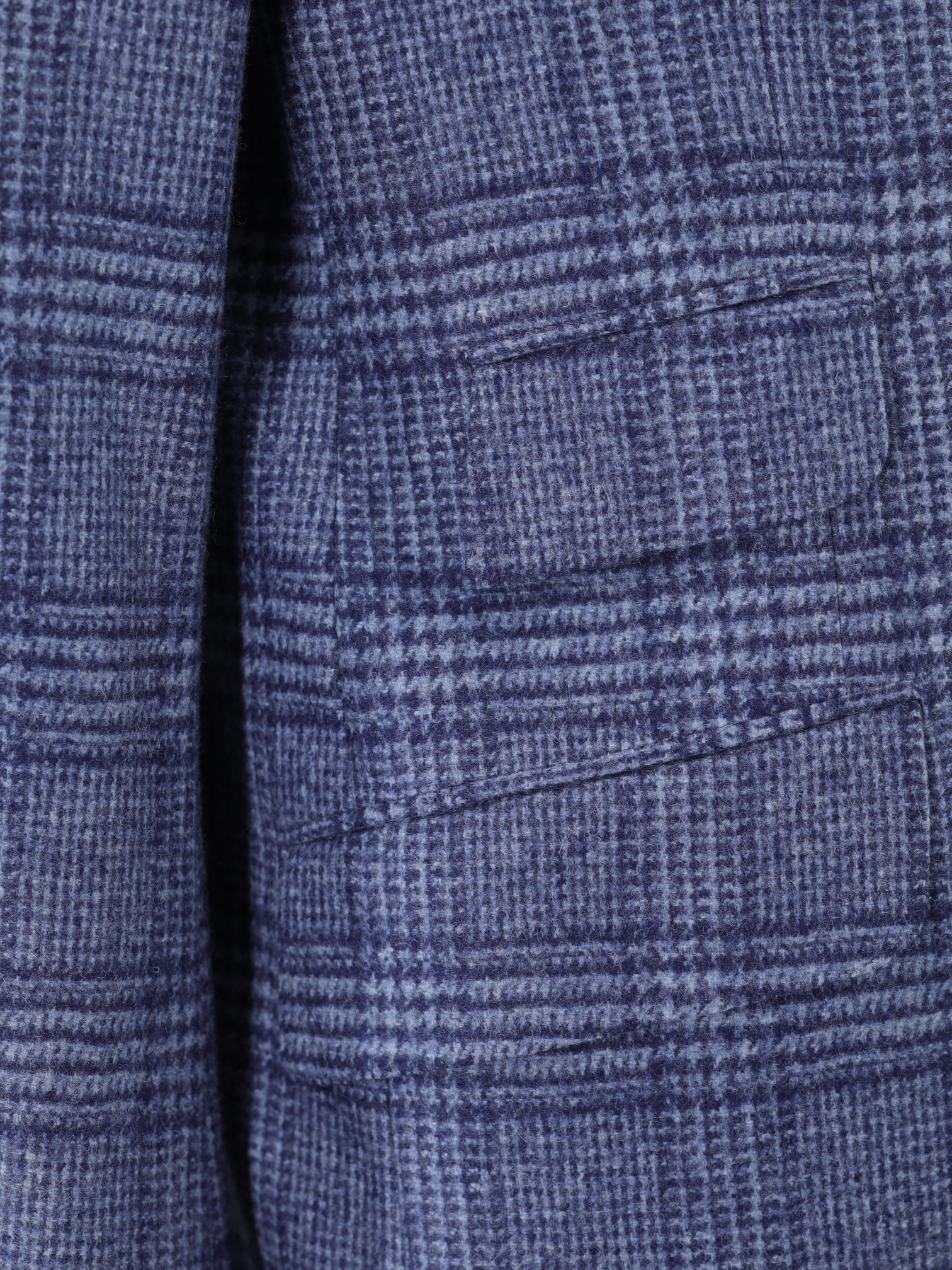Kiton Bluette Pure Plushy-Cashmere Prince of Wales Winter Jacket