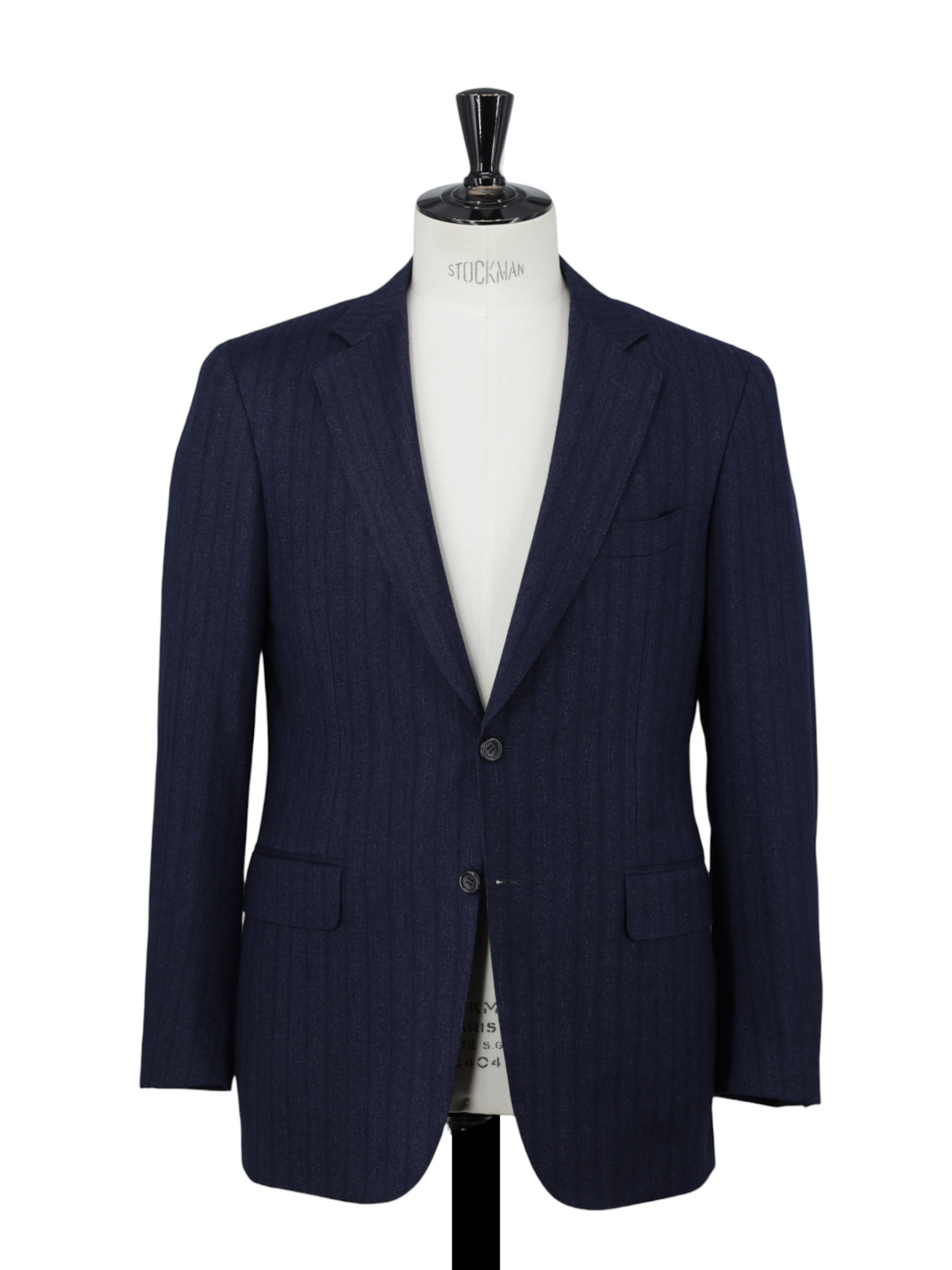 Canali Dark Blue Wool & Cashmere Flannel Multi-Stripe Winter Suit