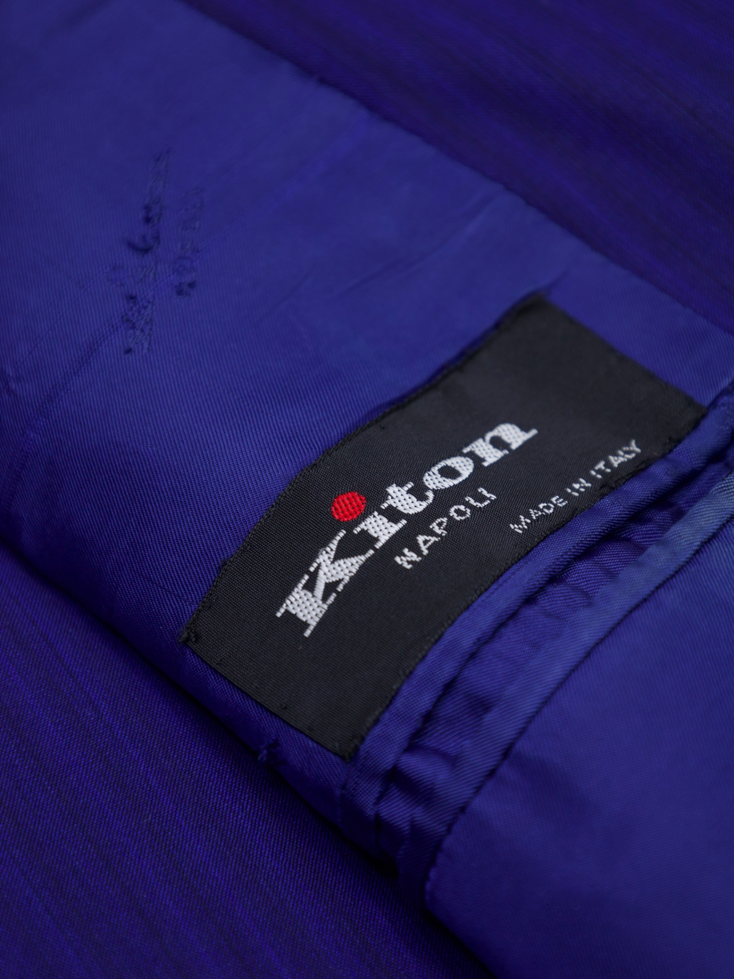 Kiton Bright Blue Fine Wool Pinstripe Suit