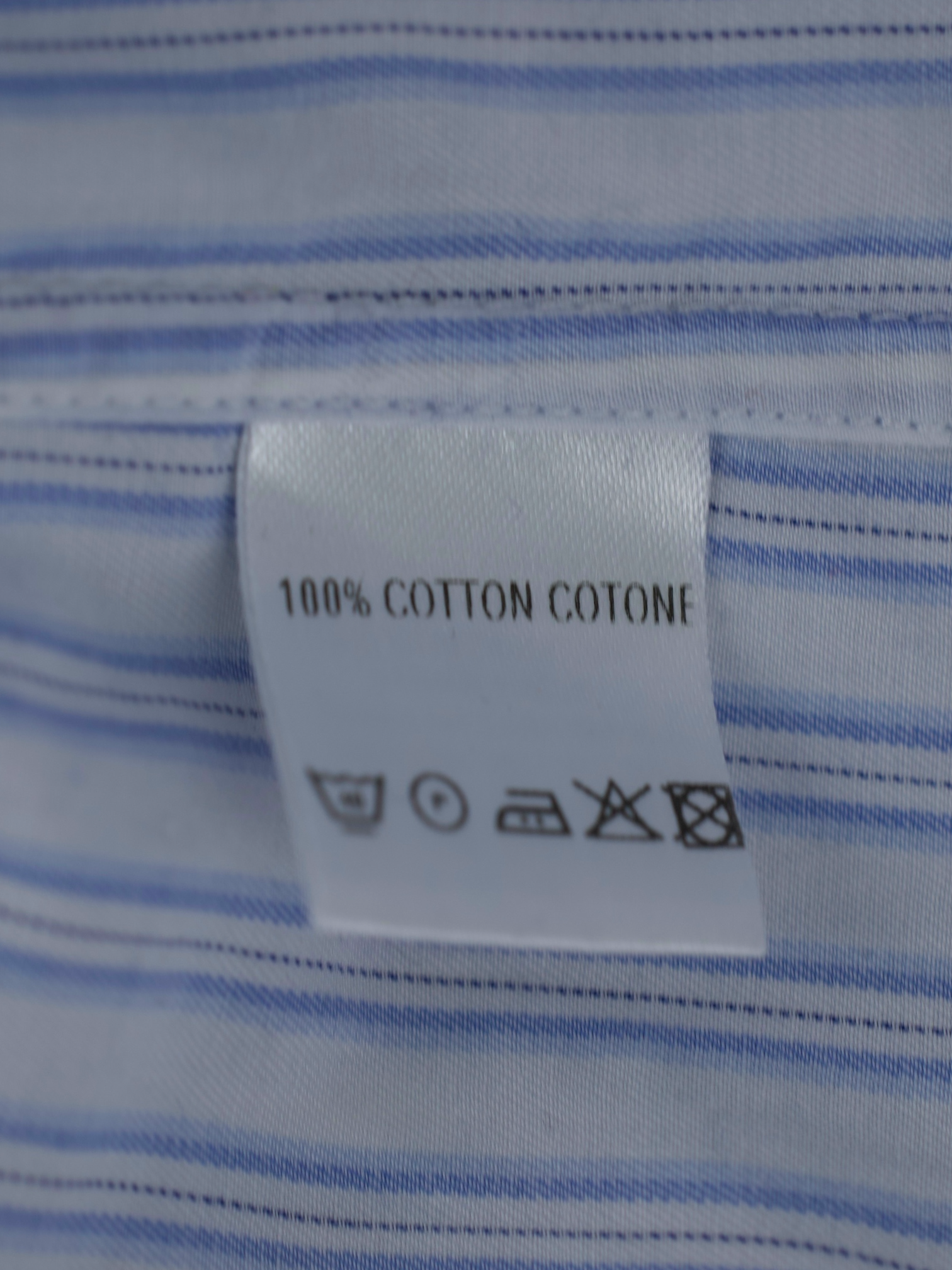 Ermenegildo Zegna Blue & White Cotton Striped Dress Shirt