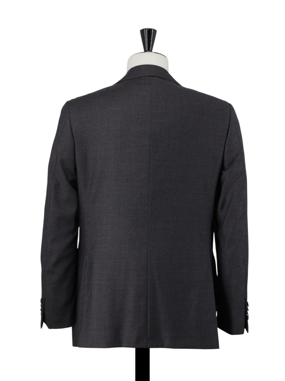 Canali Charcoal Brushed-Wool Shadow-Stripe Winter Suit