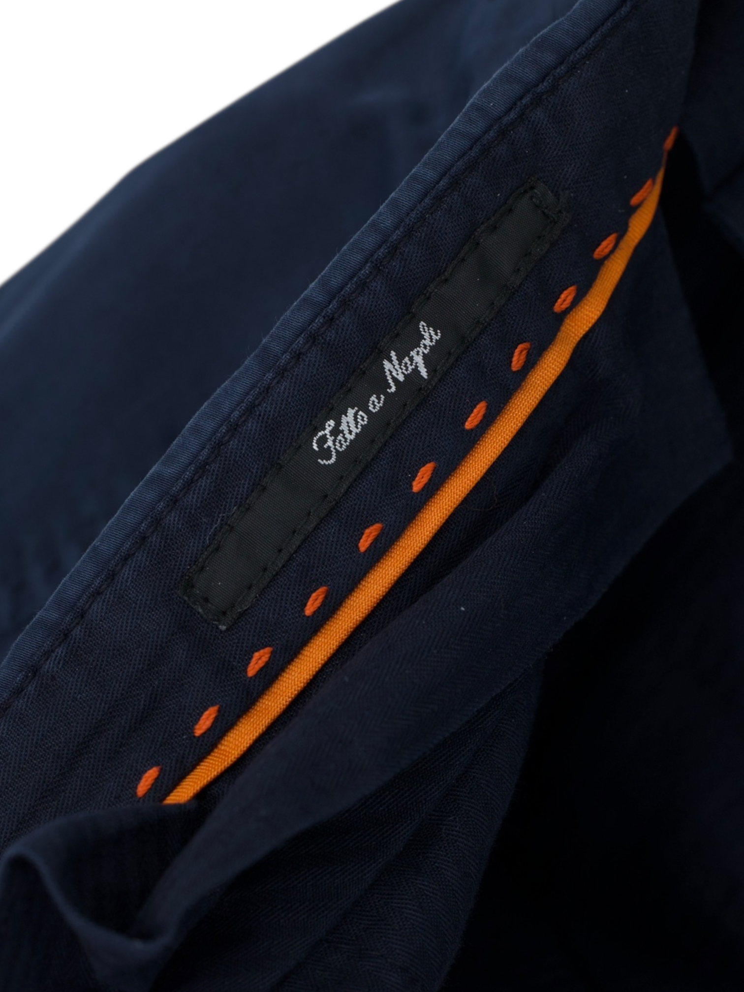 Marco Pescarolo Navy Cotton, Silk & Stretch 5-Pocket Chino