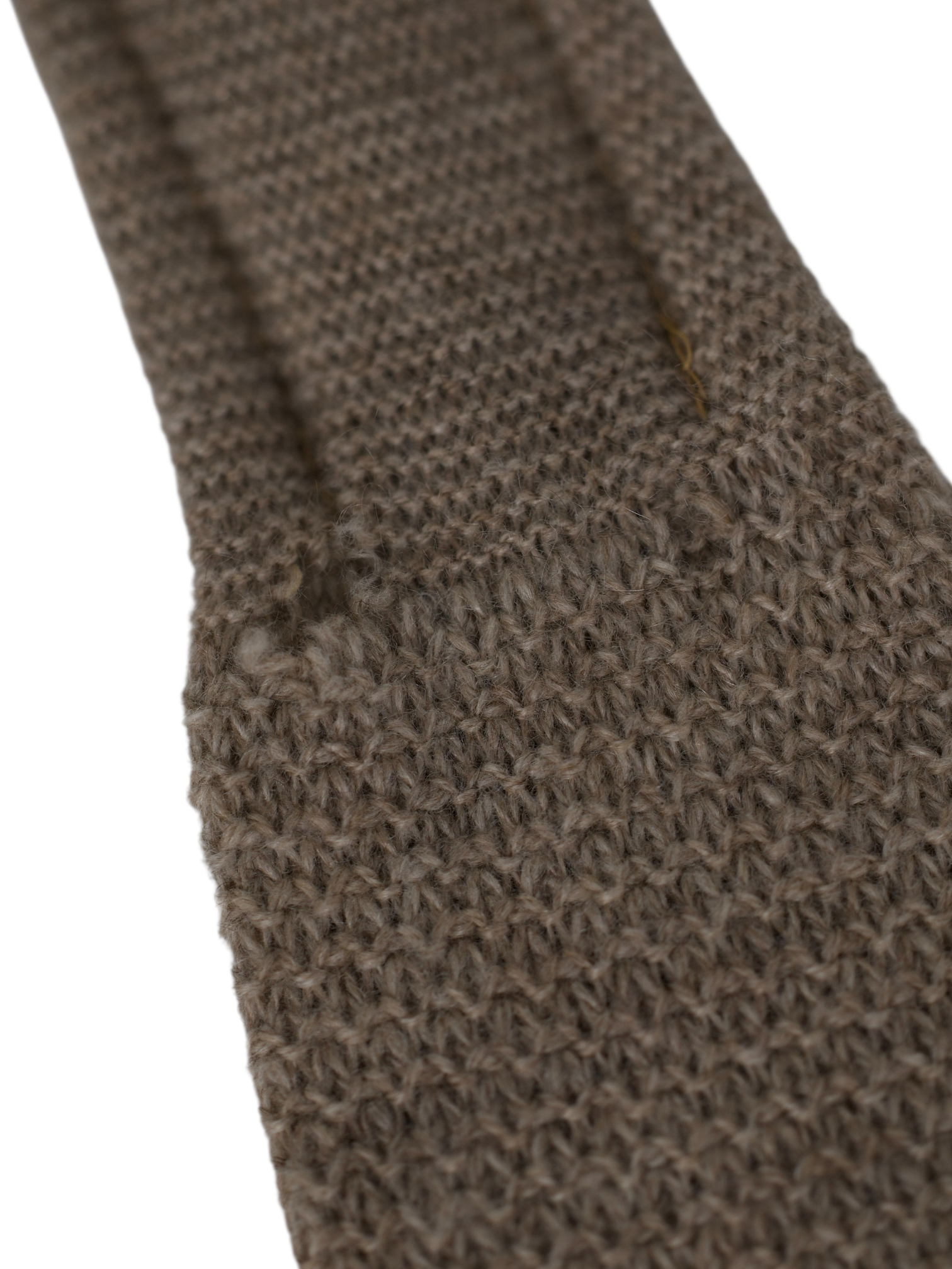 Cesare Attolini Beige Pure Cashmere Knitted Tie