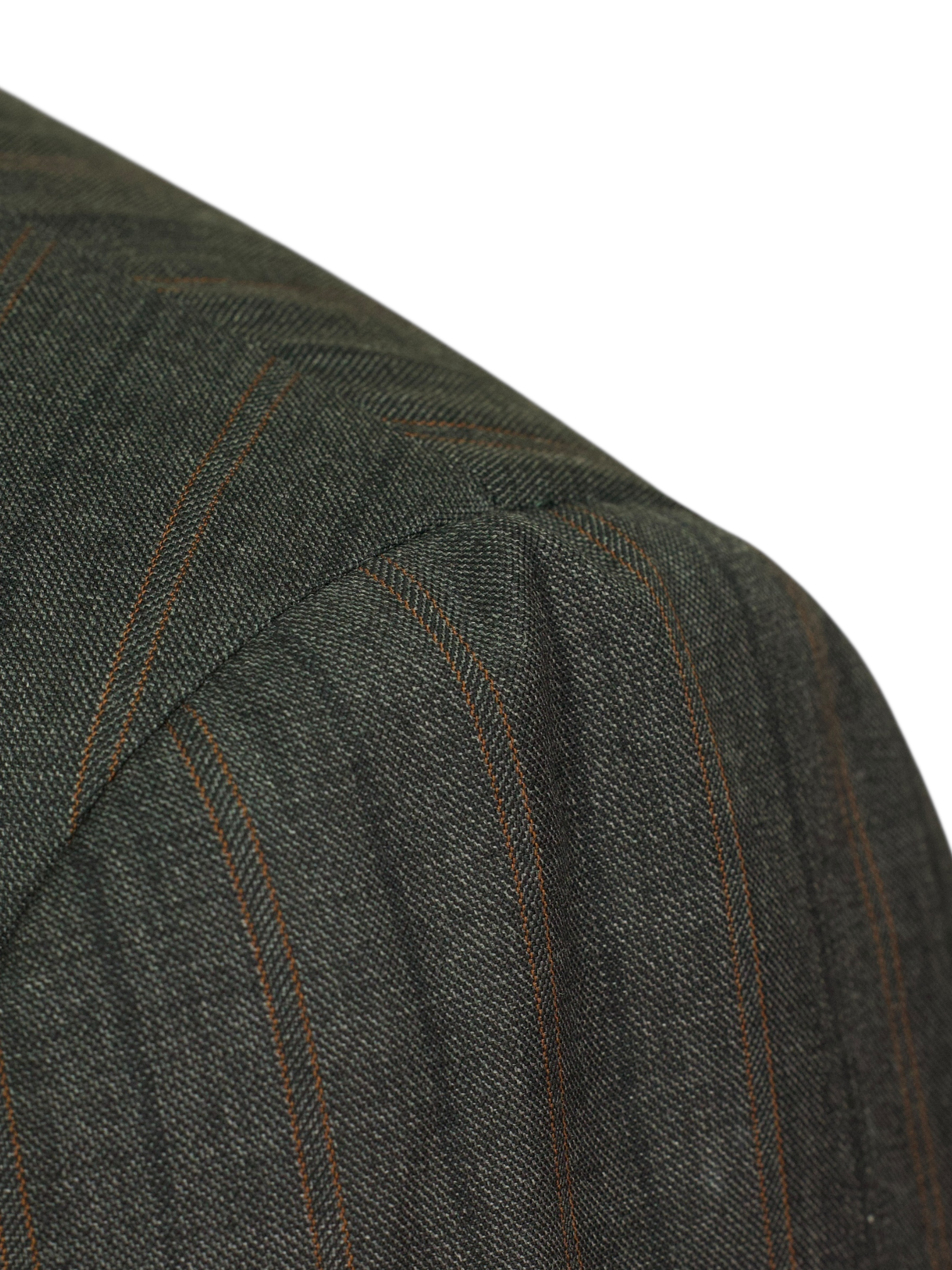 Brioni Grey & Brown Wool Pinstripe Nomentano Jacket