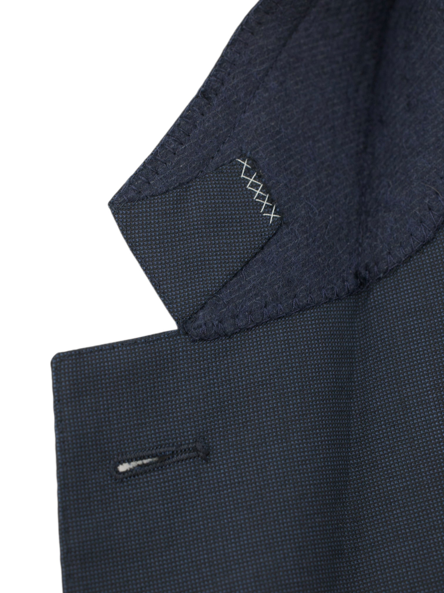 Ermenegildo Zegna Dark Blue Multiseason Wool Pinpoint Milano Suit