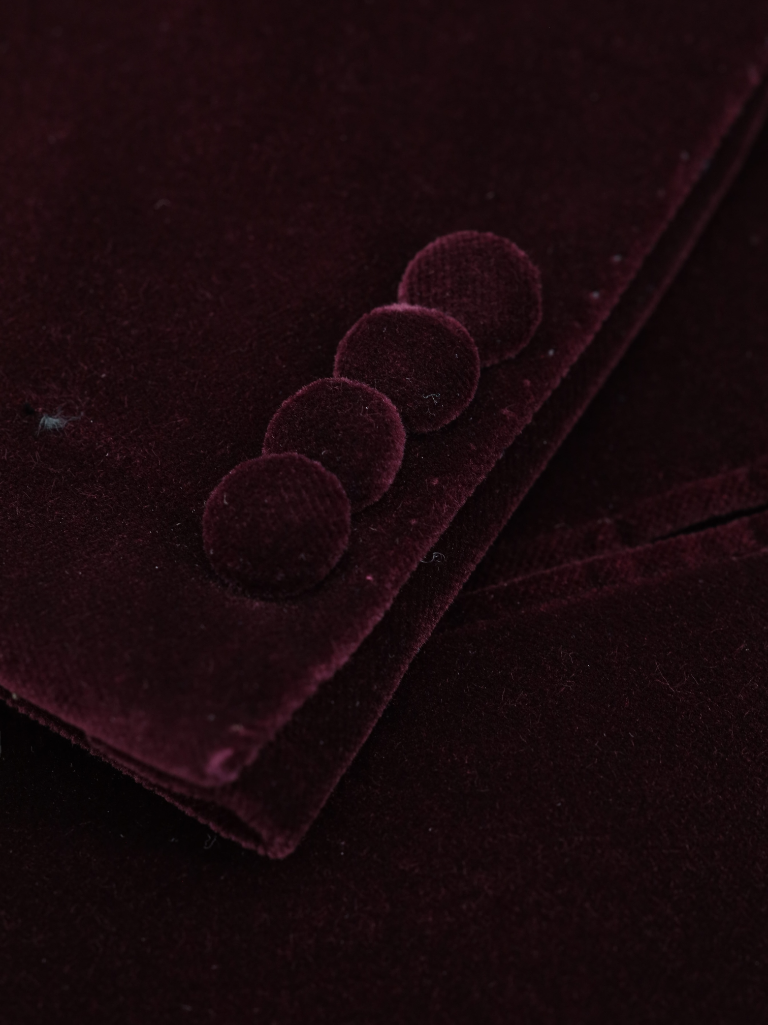 Cesare Attolini Burgundy Cotton Velvet Smoking Jacket