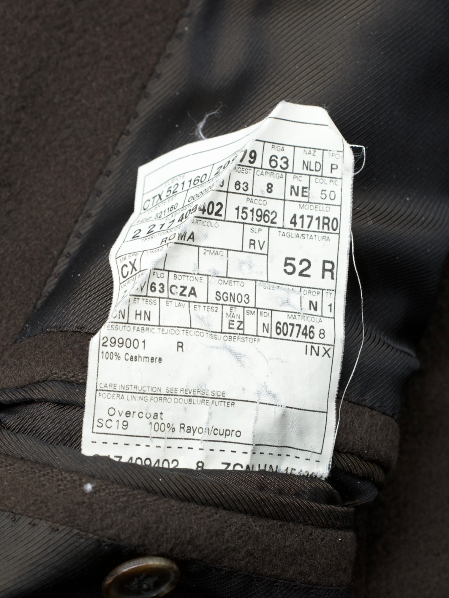 Ermenegildo Zegna Chocolate Brown Pure Cashmere Roma Overcoat