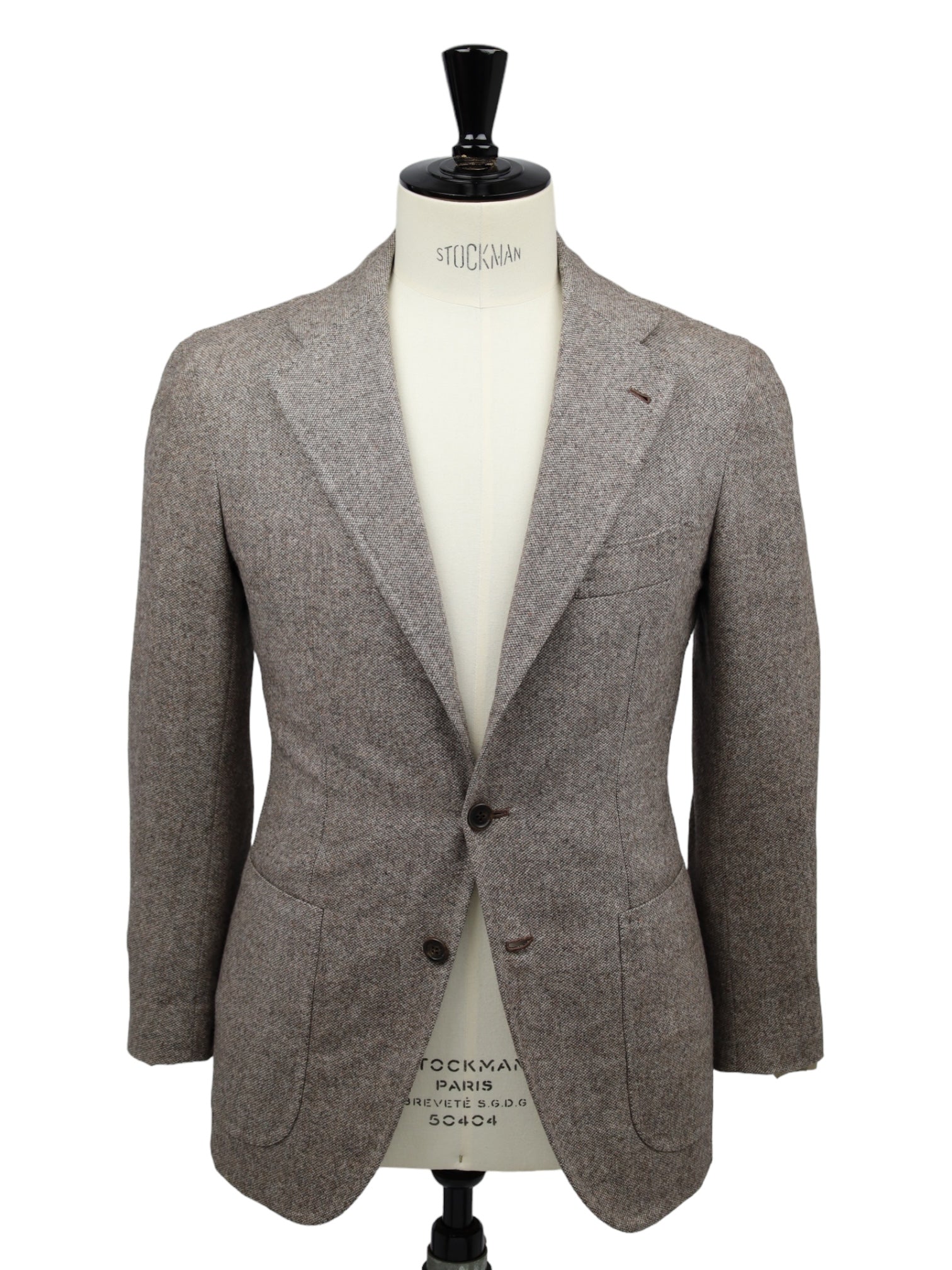 Orazio Luciano Taupe Micro-structure Wool & Cashmere Jacket
