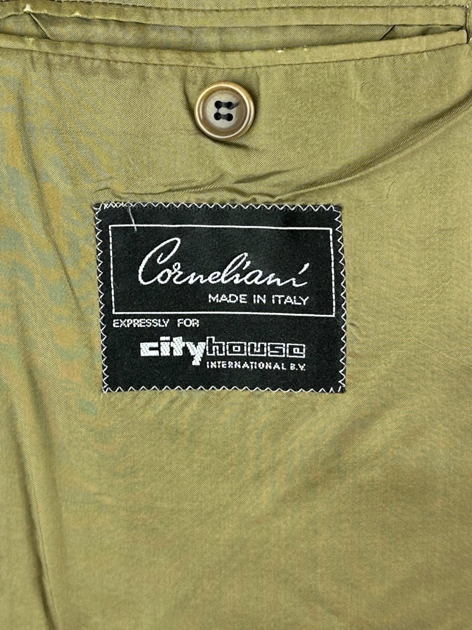 Corneliani Vintage Military Green Double Breasted Jacket