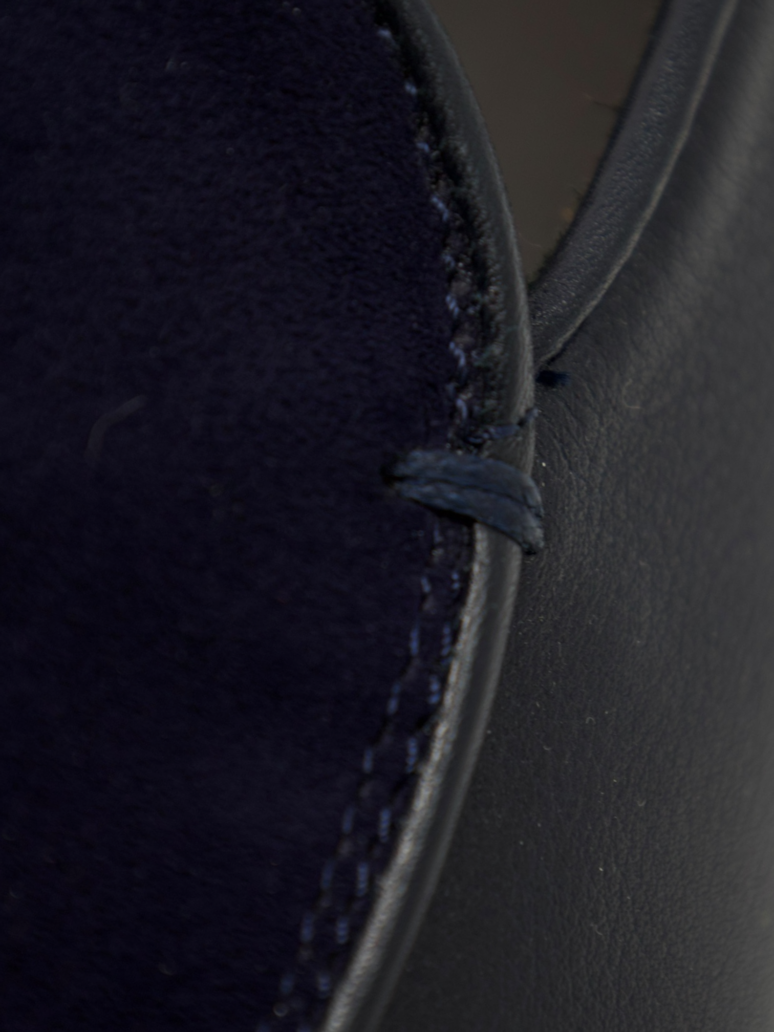 Canali Navy Calfskin & Velvet Tassel Loafer