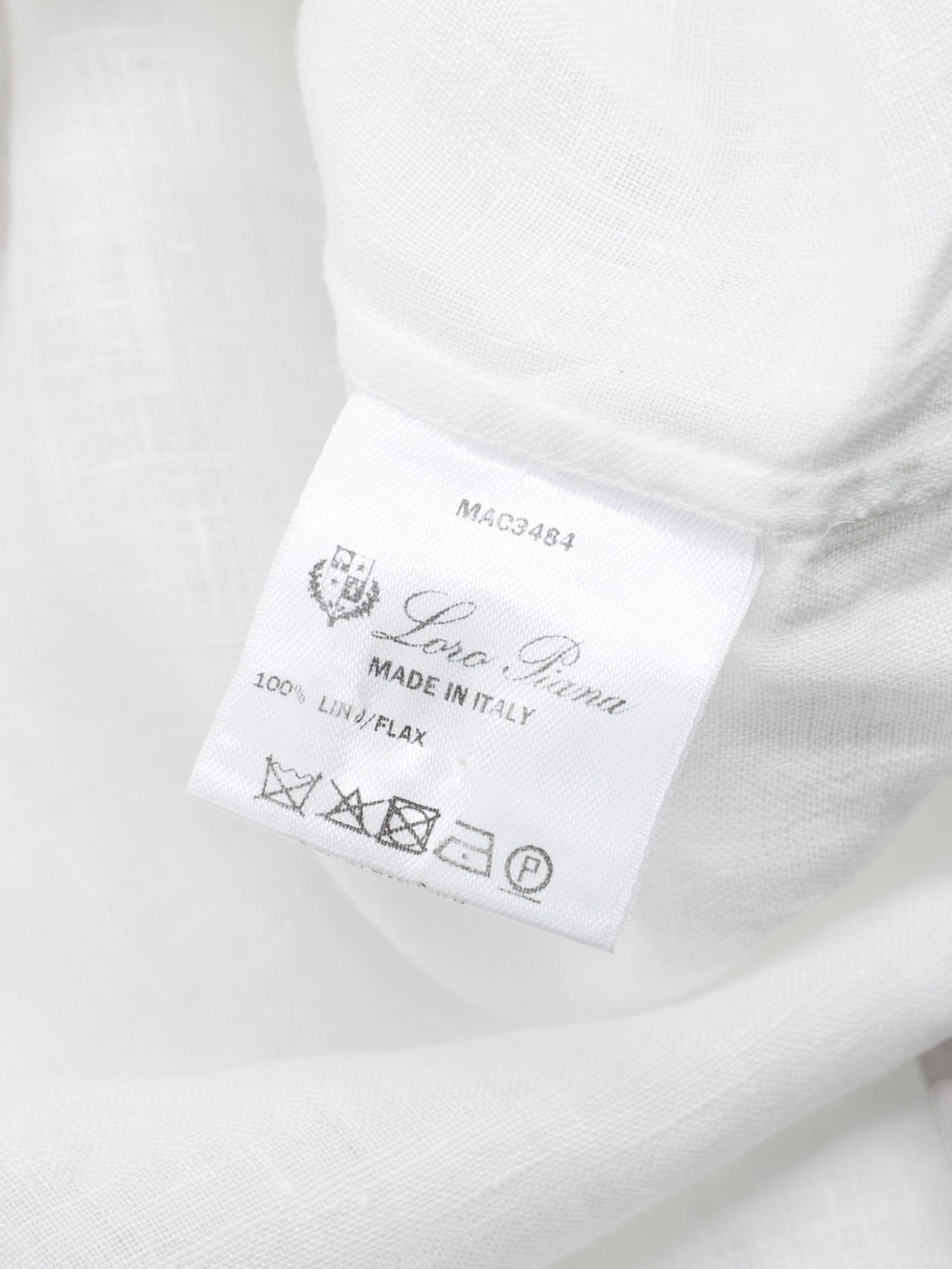 Loro Piana White Pure Linen Pop-Over André Shirt