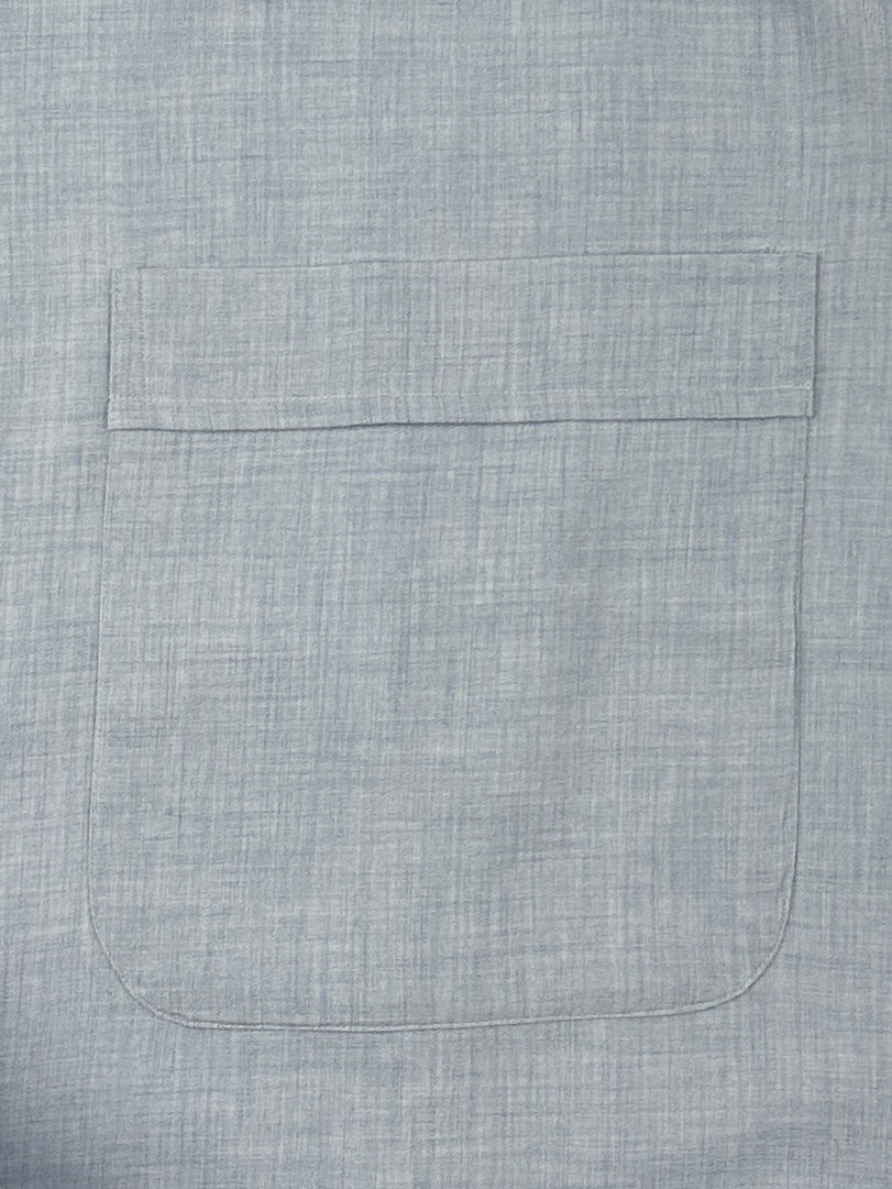 Fray Light Blue Cotton Cashmere Flannel Shirt