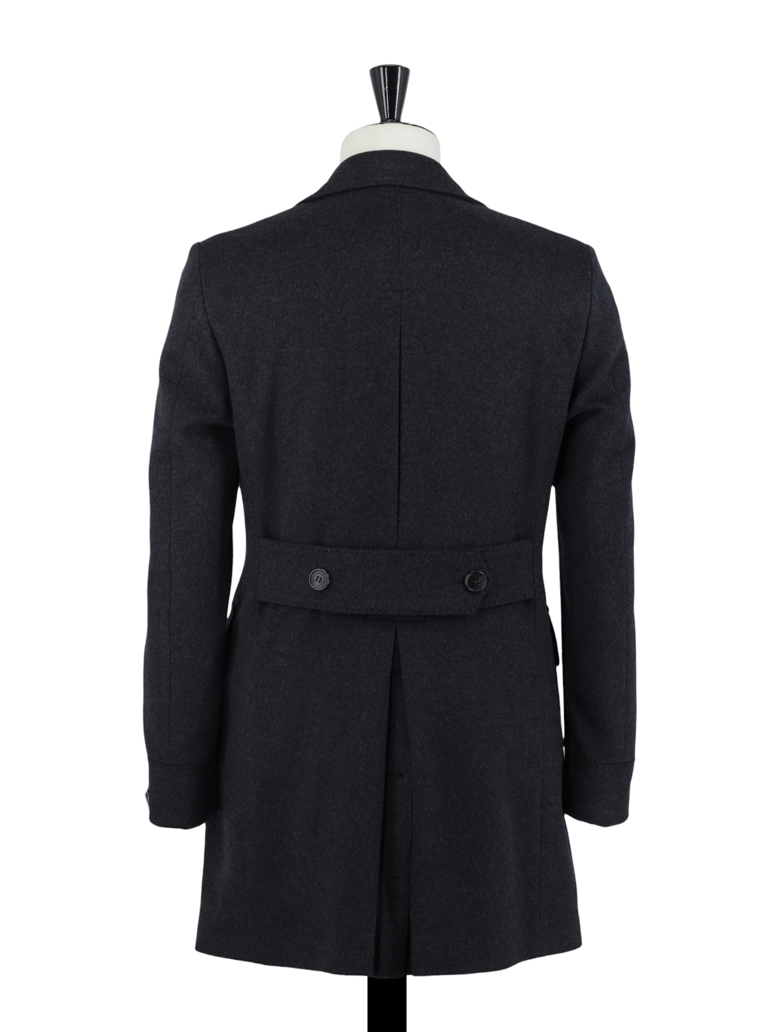 Corneliani Dark Grey Double-Breasted Virgin-Wool Polo Coat