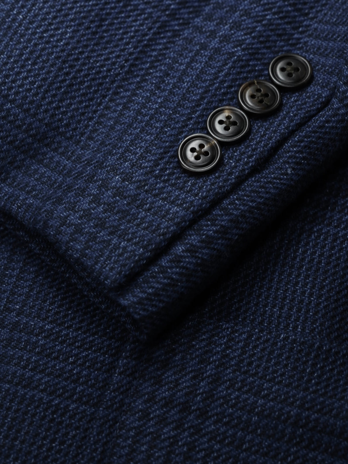 Ralph Lauren Blue Cotton & Linen Prince of Wales Jacket