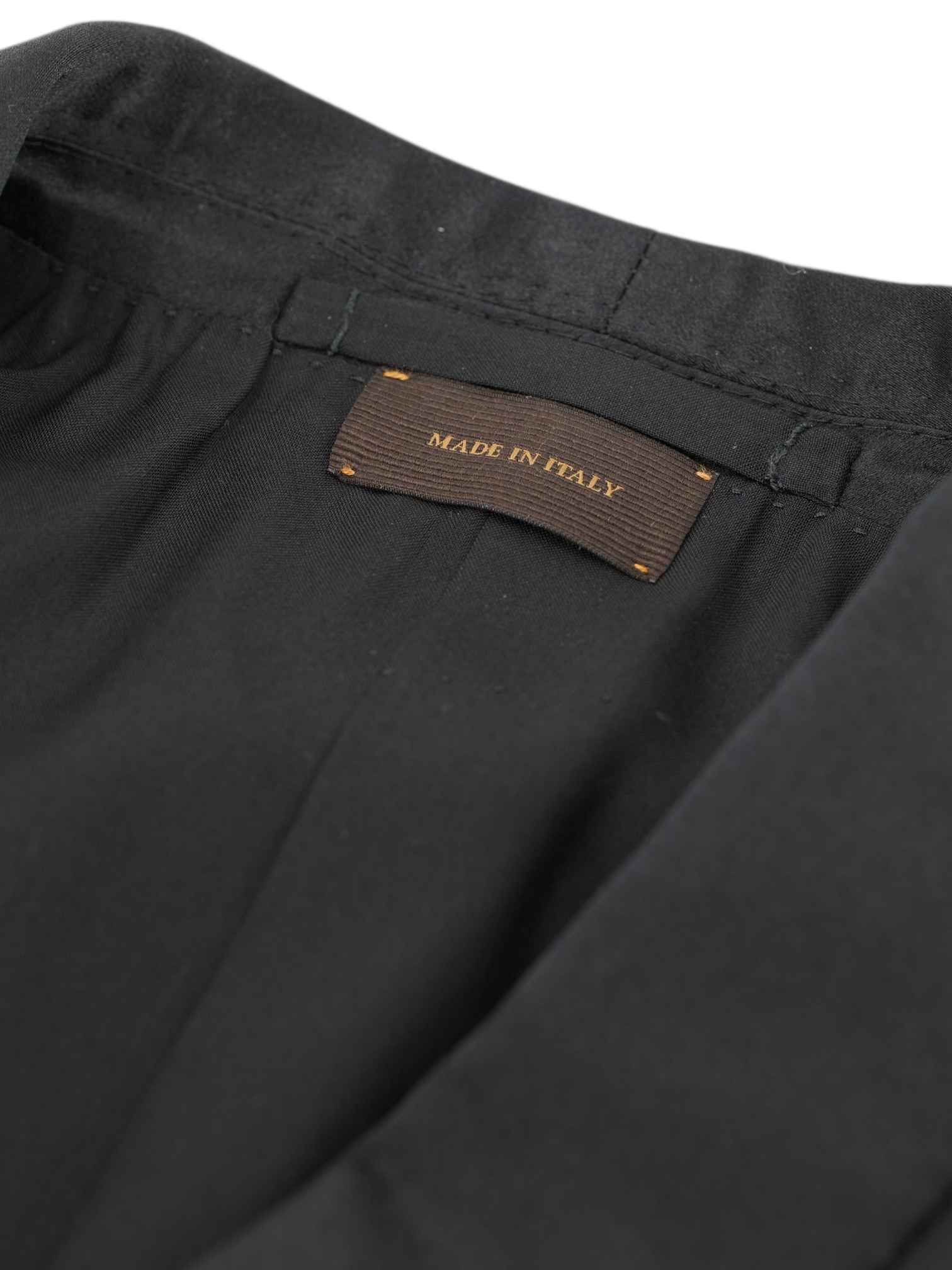 Ermenegildo Zegna Couture Black Wool Shadow-Pattern Tuxedo