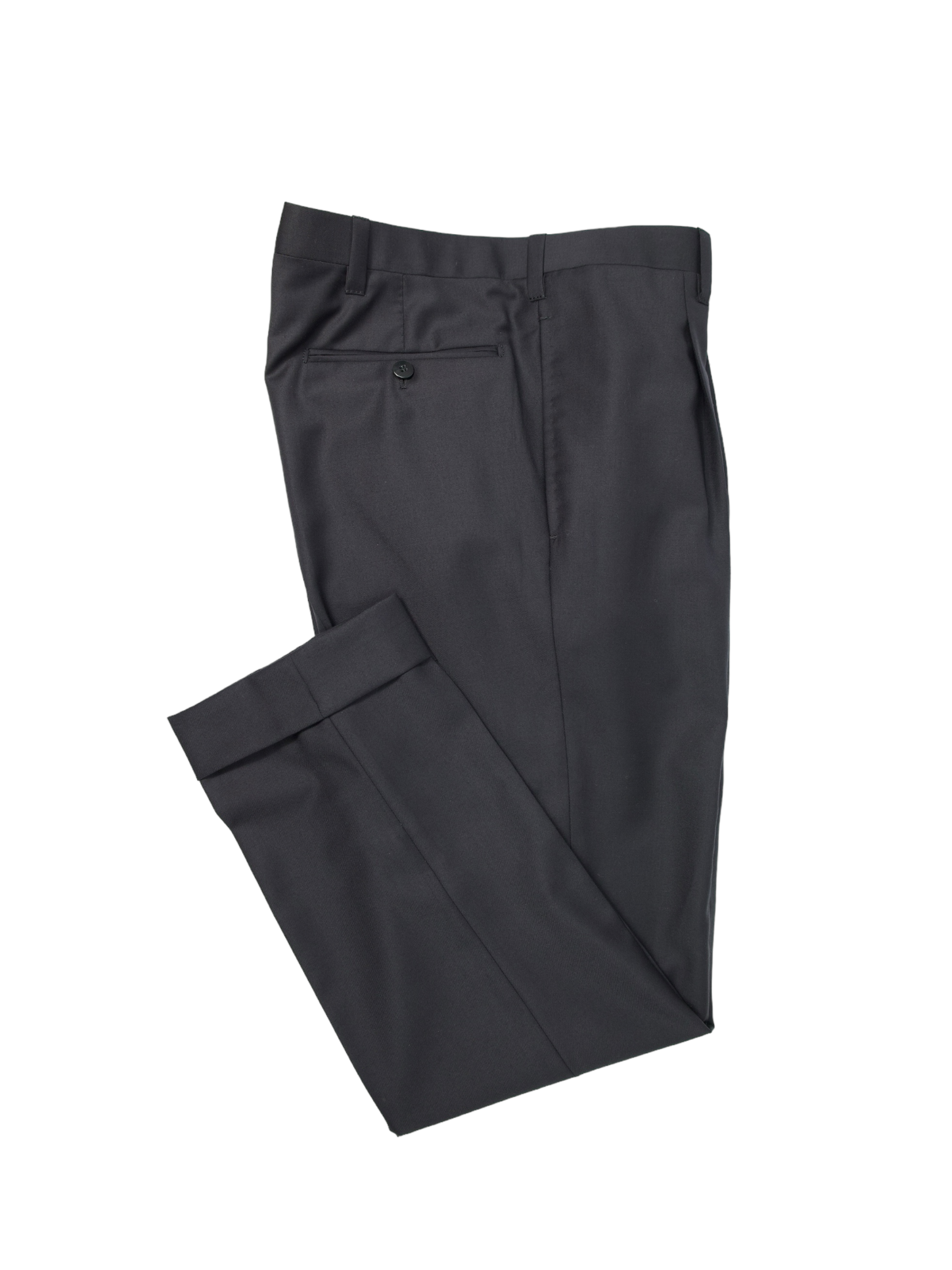 Cesare Attolini Black Fine-Wool Trousers