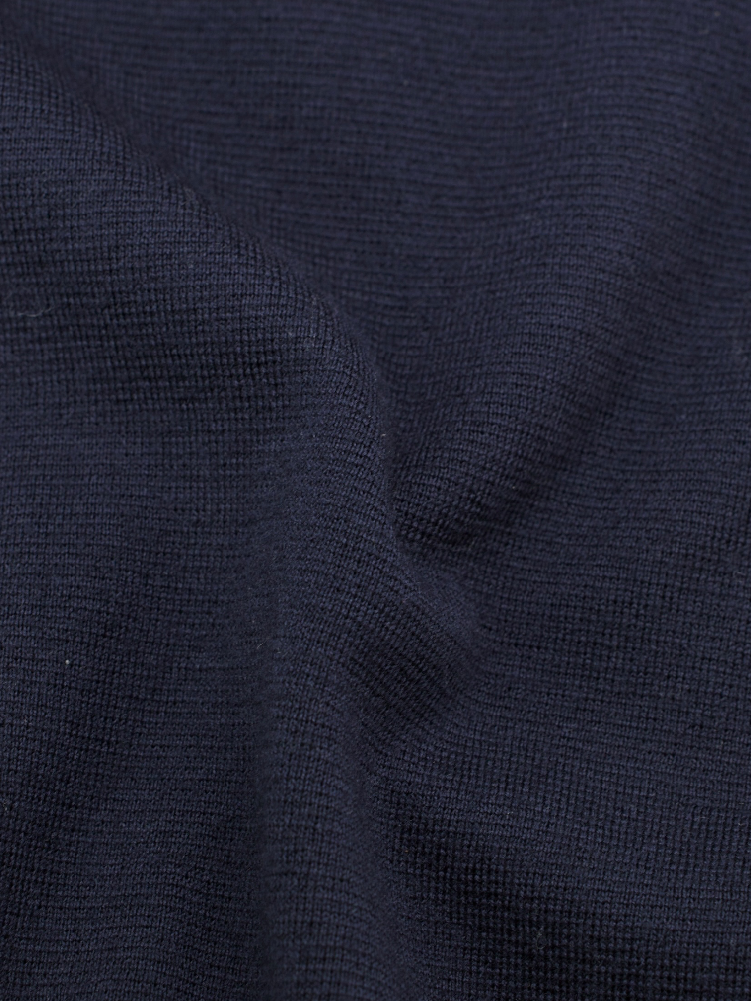Loro Piana Navy Wish® Wool Jersey Buttonless Long-Sleeve Polo