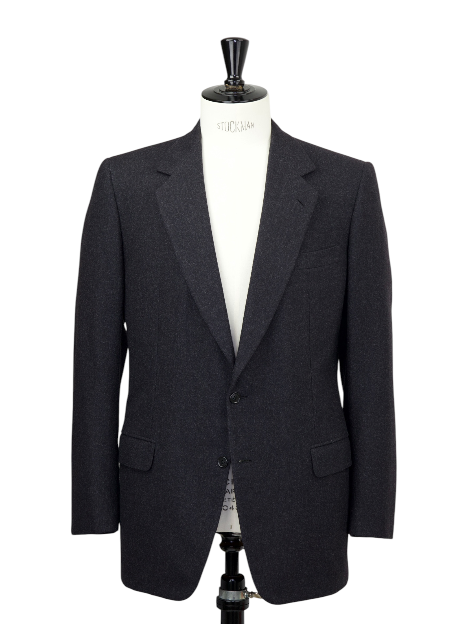 Brioni Vintage Anthracite Wool Flannel Suit