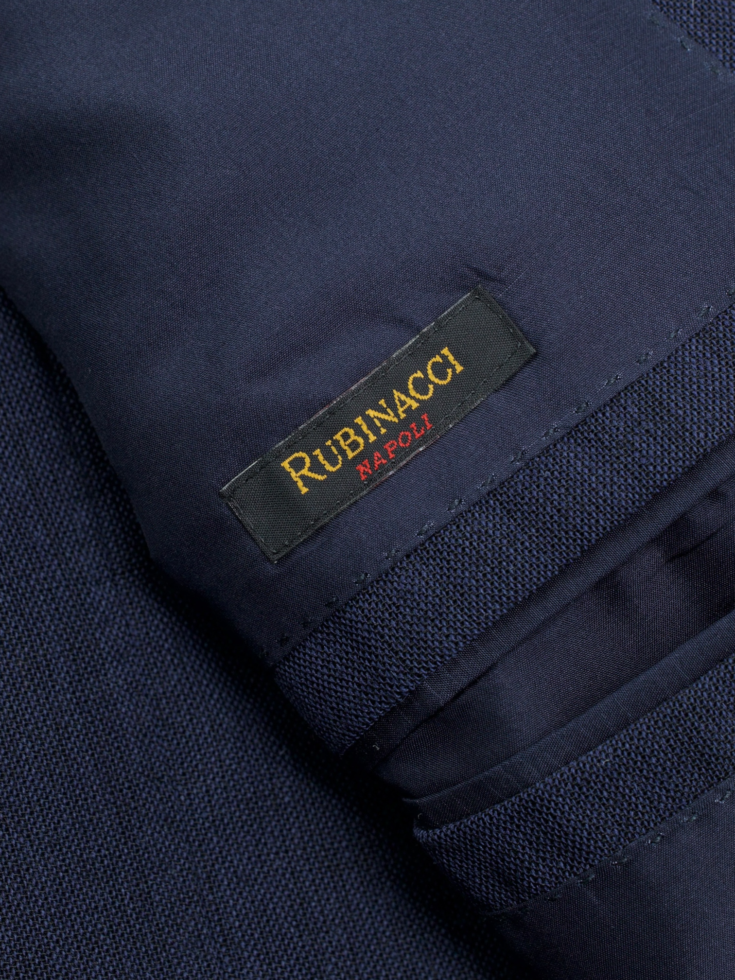 Rubinacci Dark Blue Wool & Mohair Hopsack Jacket