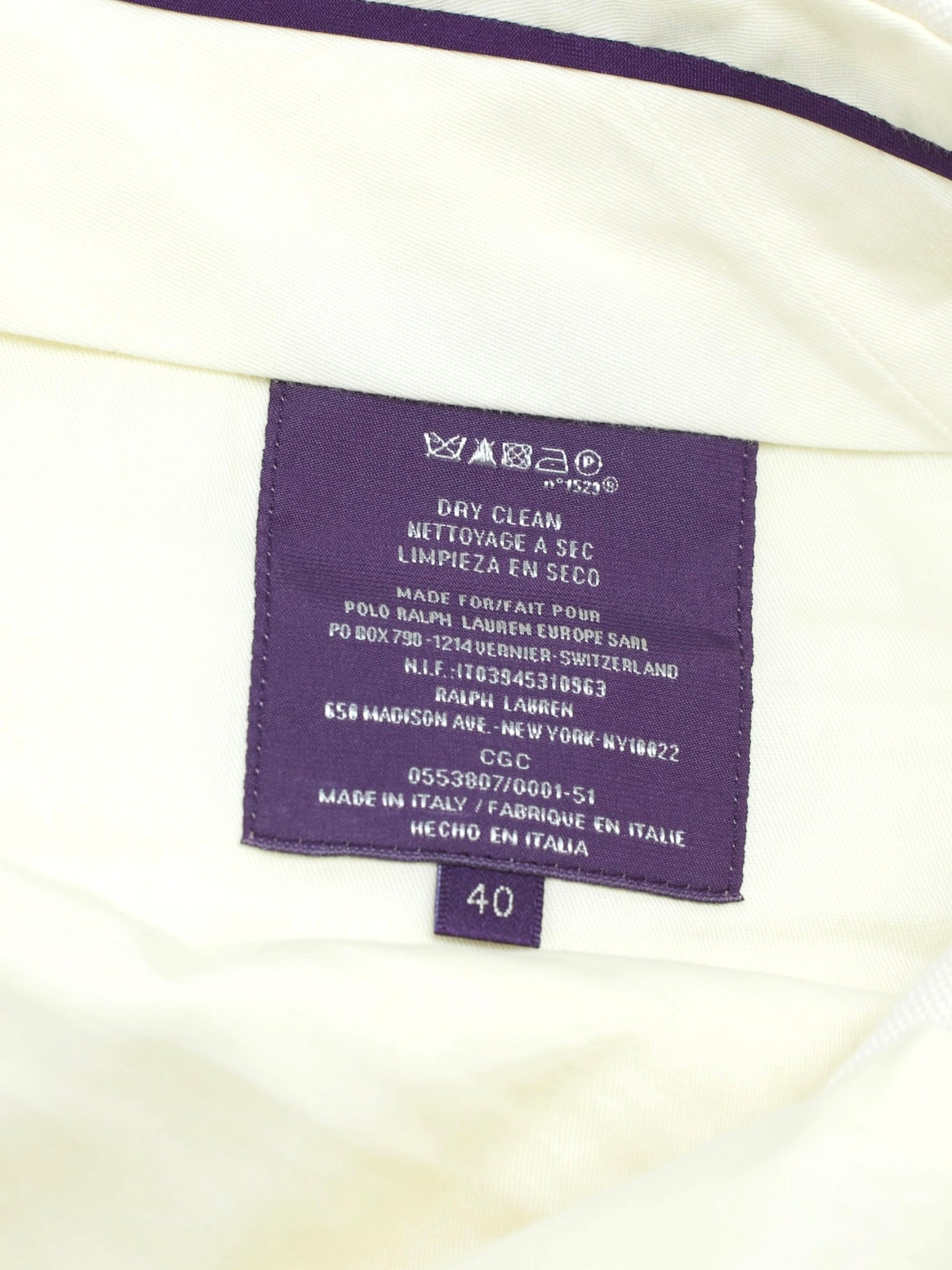 Ralph Lauren Purple Label White Linen Summer Trousers