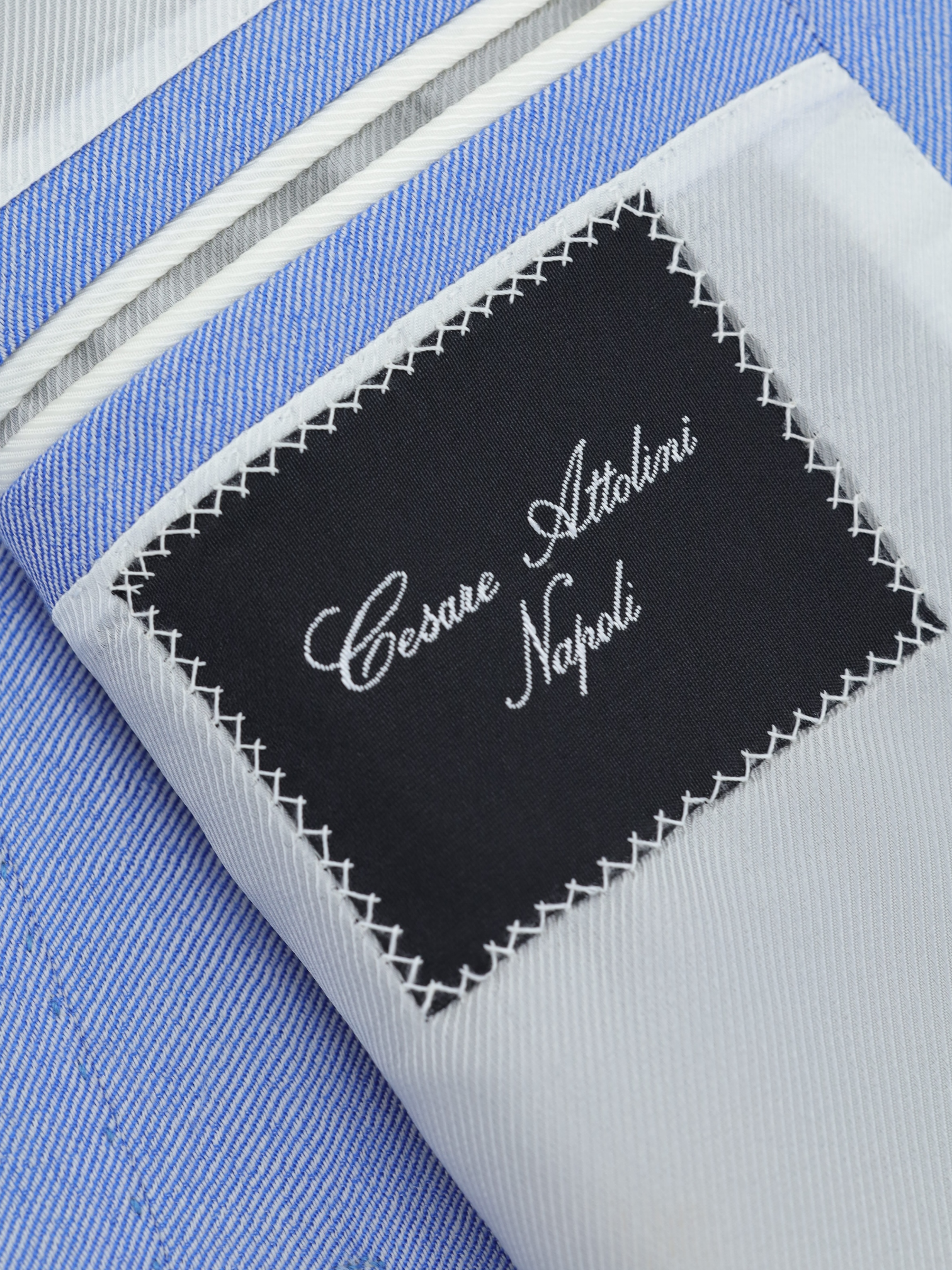 Cesare Attolini Light Blue Cashmere & Silk Twill Jacket