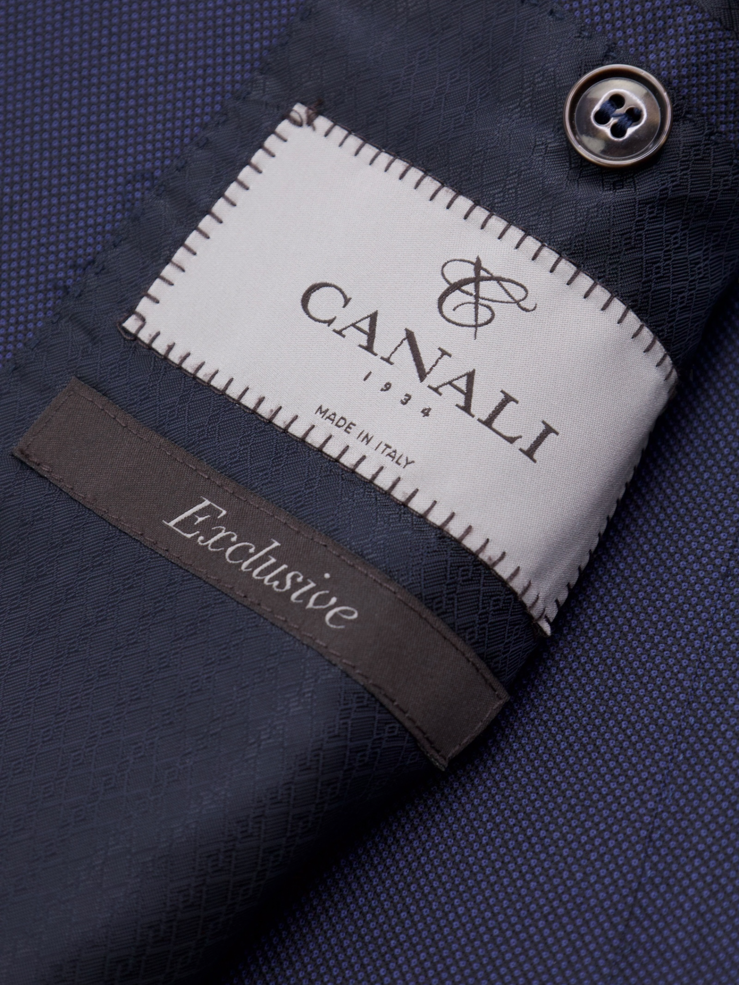 Canali Navy "Exclusive" Wool Birdseye Suit
