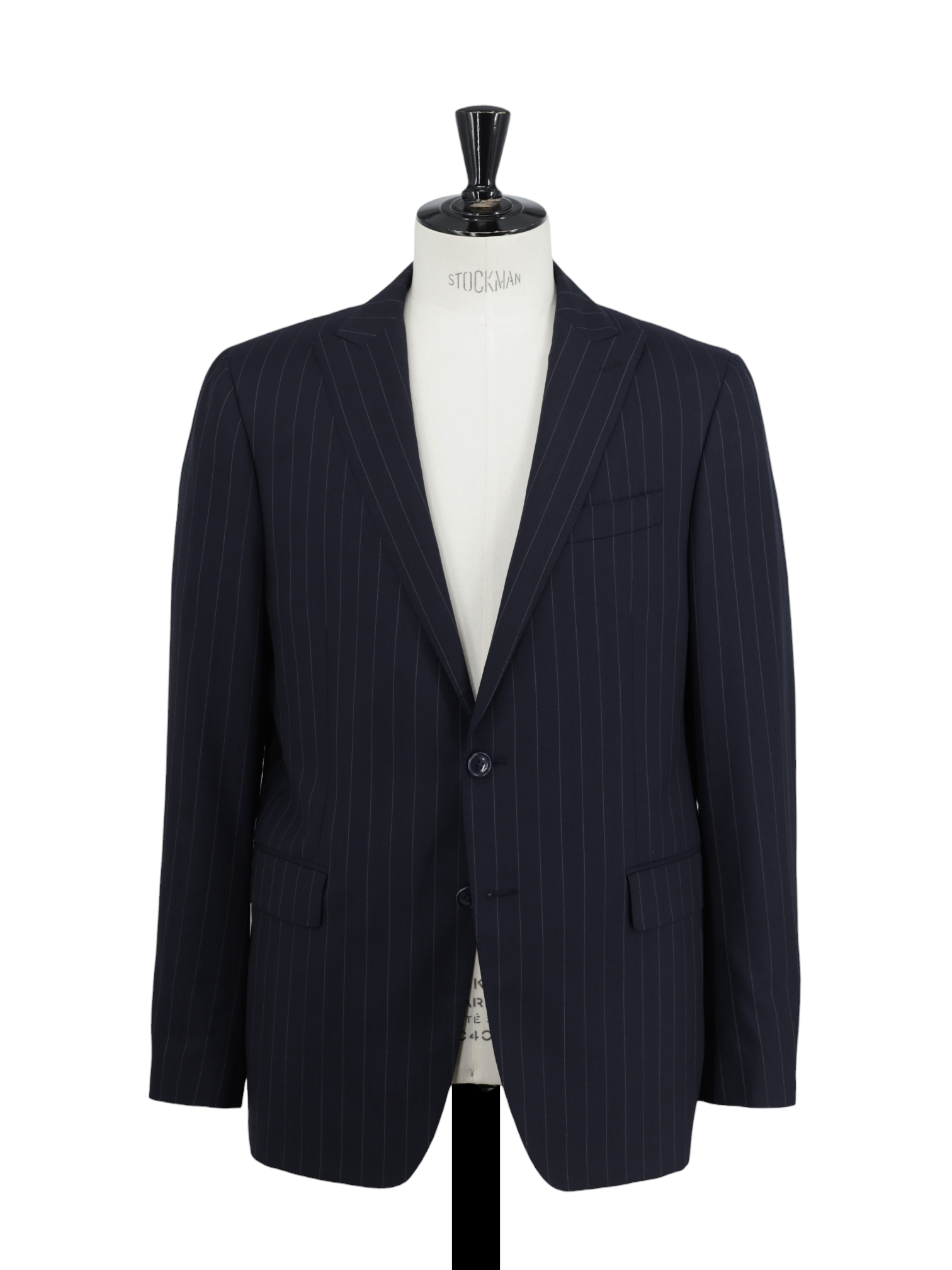 Etro Navy Lightweight-Wool Pinstripe Peak-Lapel Suit