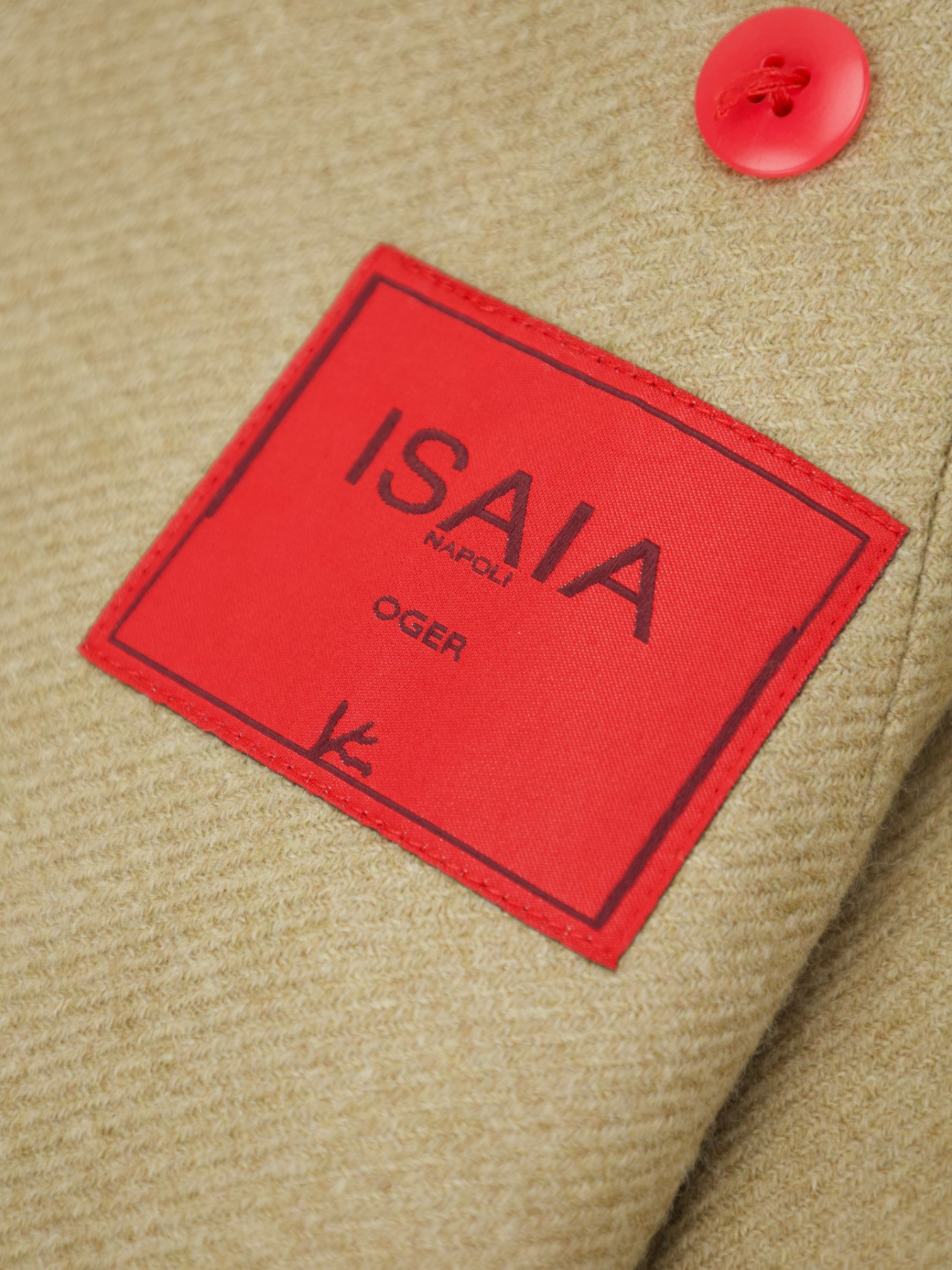 Isaia jas van kameelwol en kasjmier