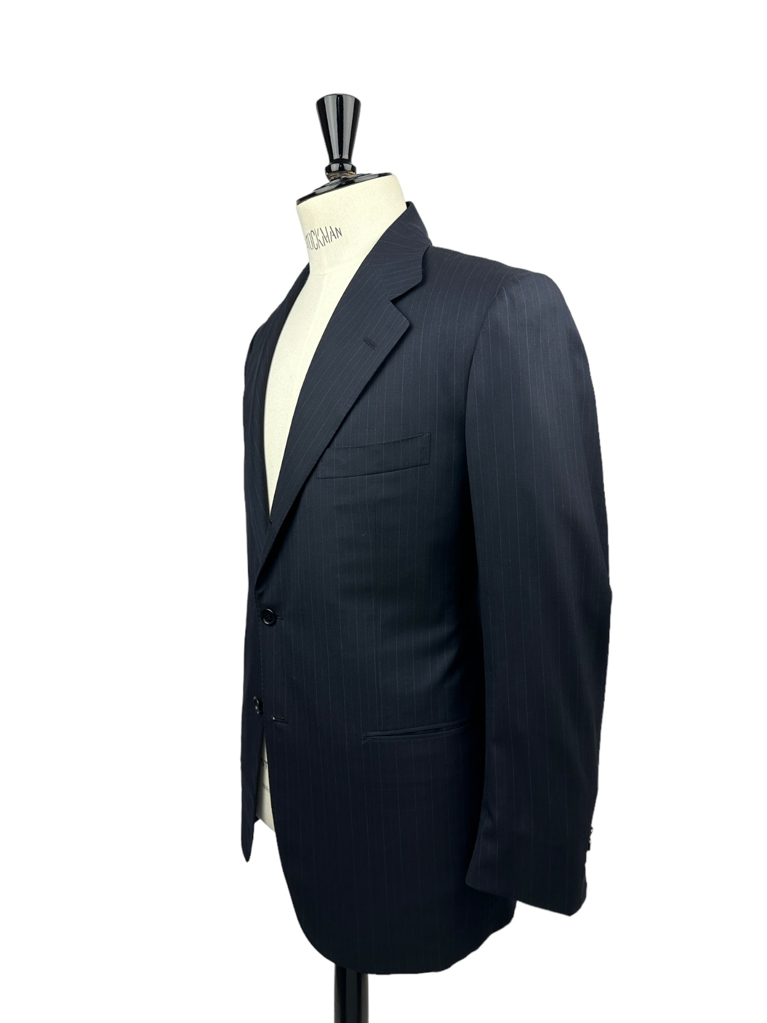 Kiton Navy Super 180's Pinstripe Suit