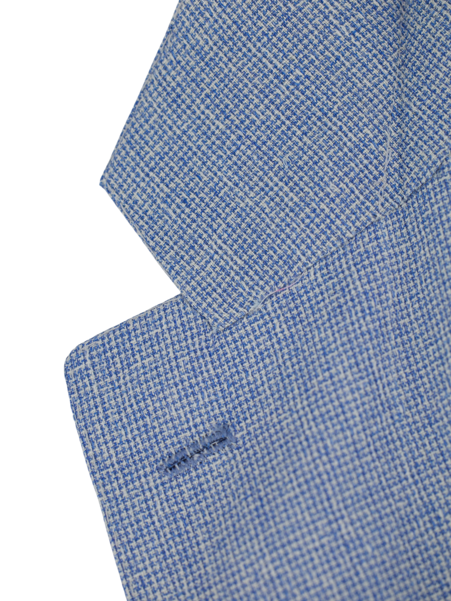 Kiton Light Blue Cashmere, Silk & Linen Micro-Pattern Jacket
