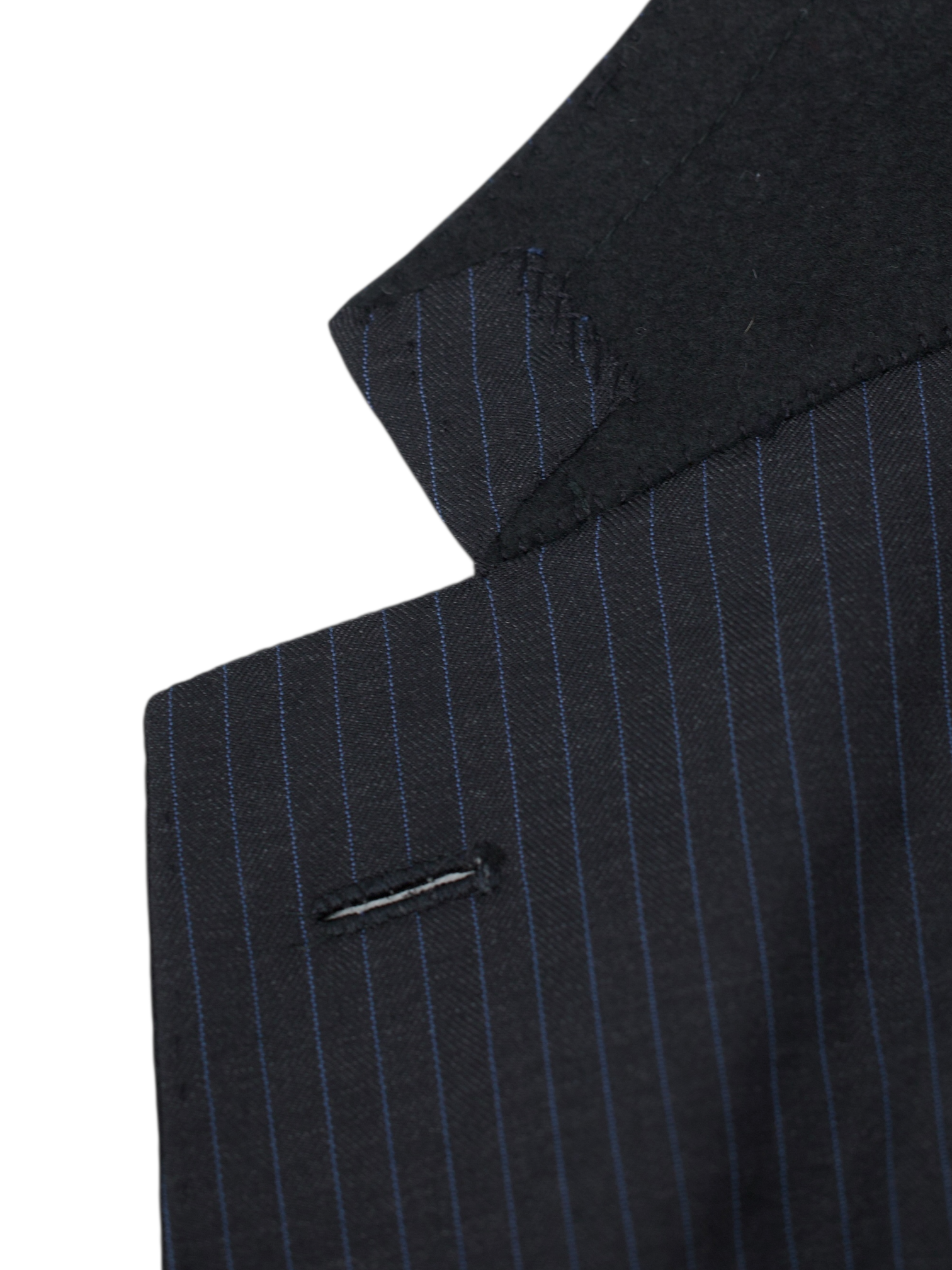 Brioni Anthracite & Light Blue Wool Pinstripe Palatino Suit