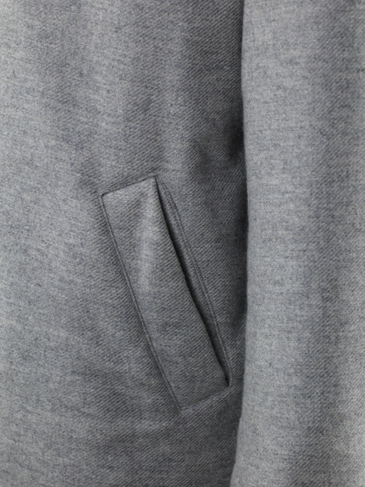 Doriani Grey Cashmere Faux-Fur Collar Twill Coat