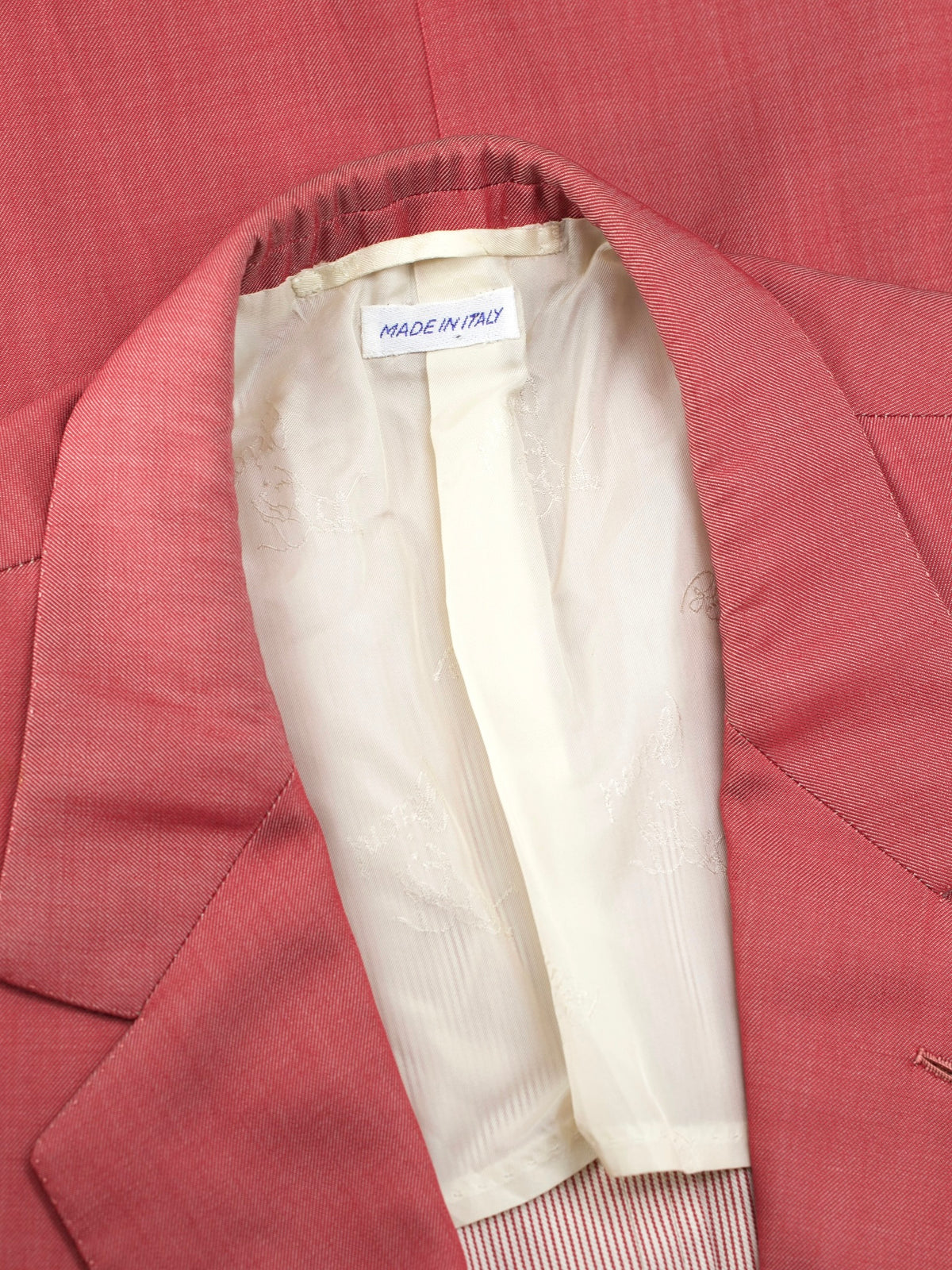 Brioni Coral Pink Silk & Cotton Twill "Prossimo" Summer Jacket