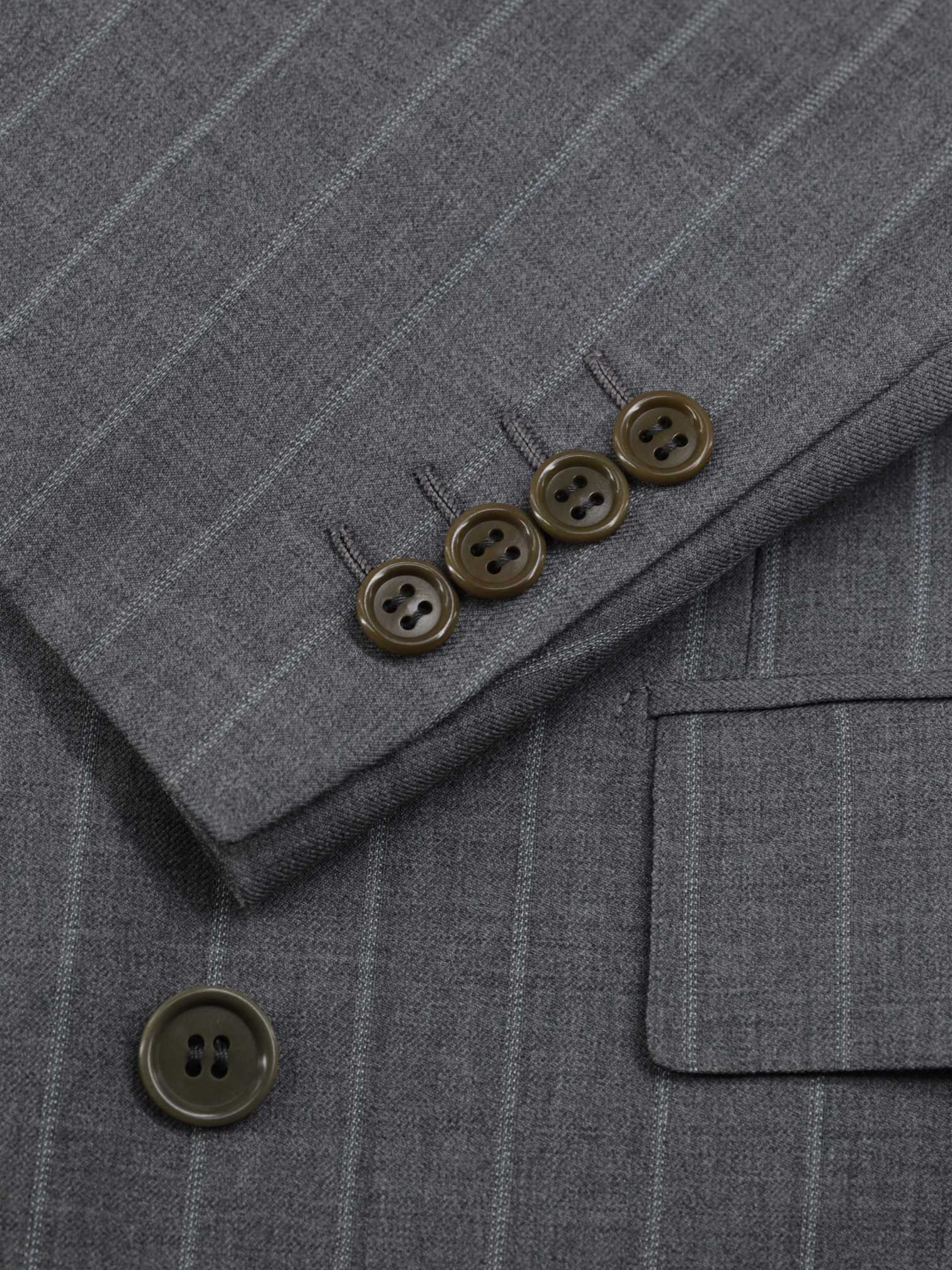 Brioni Grey Double-Breasted Super 150's Wool Chalkstripe Tiberio Suit