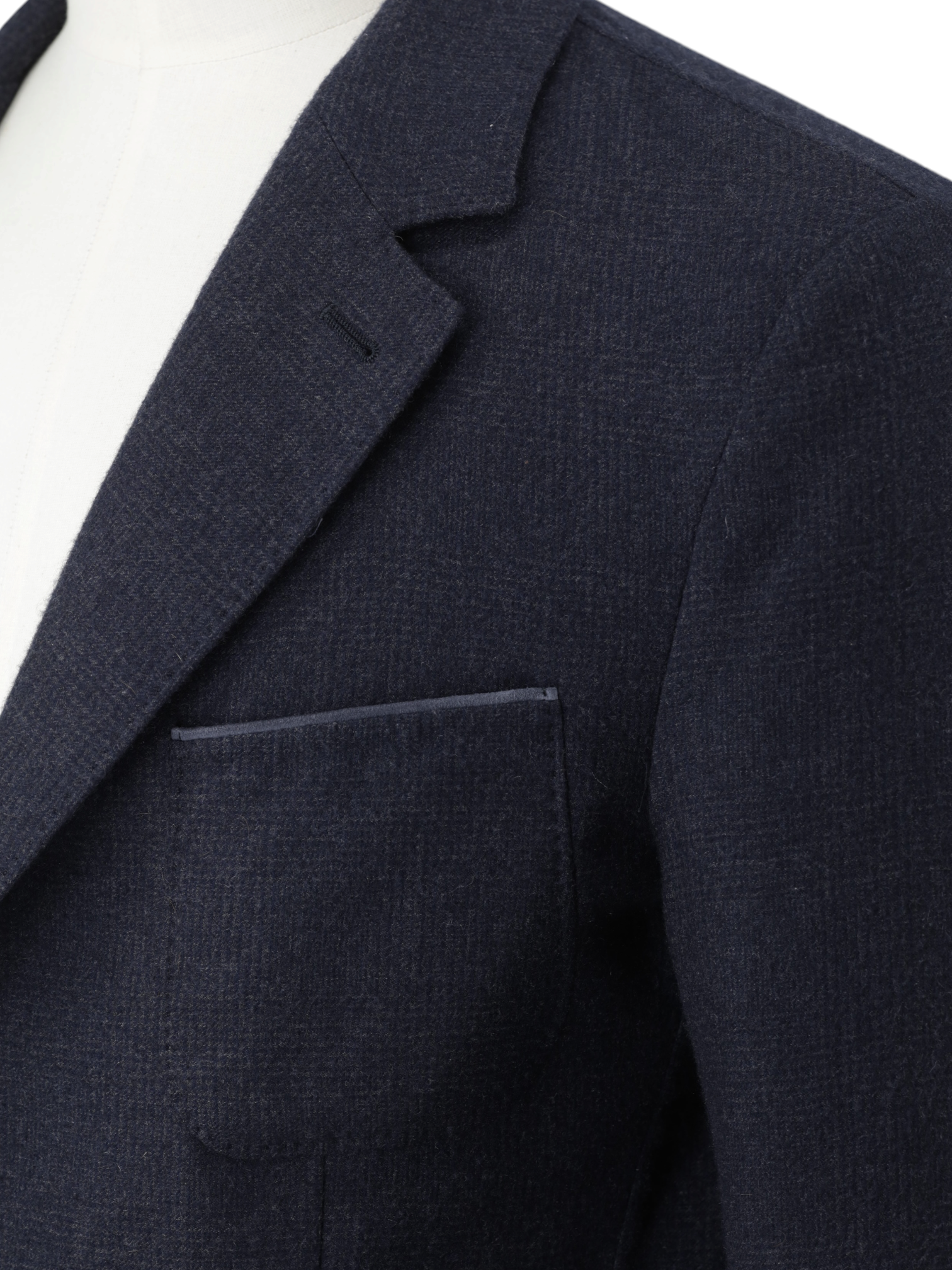 Loro Piana Navy Double-Faced Cashmere Glenplaid Jacket