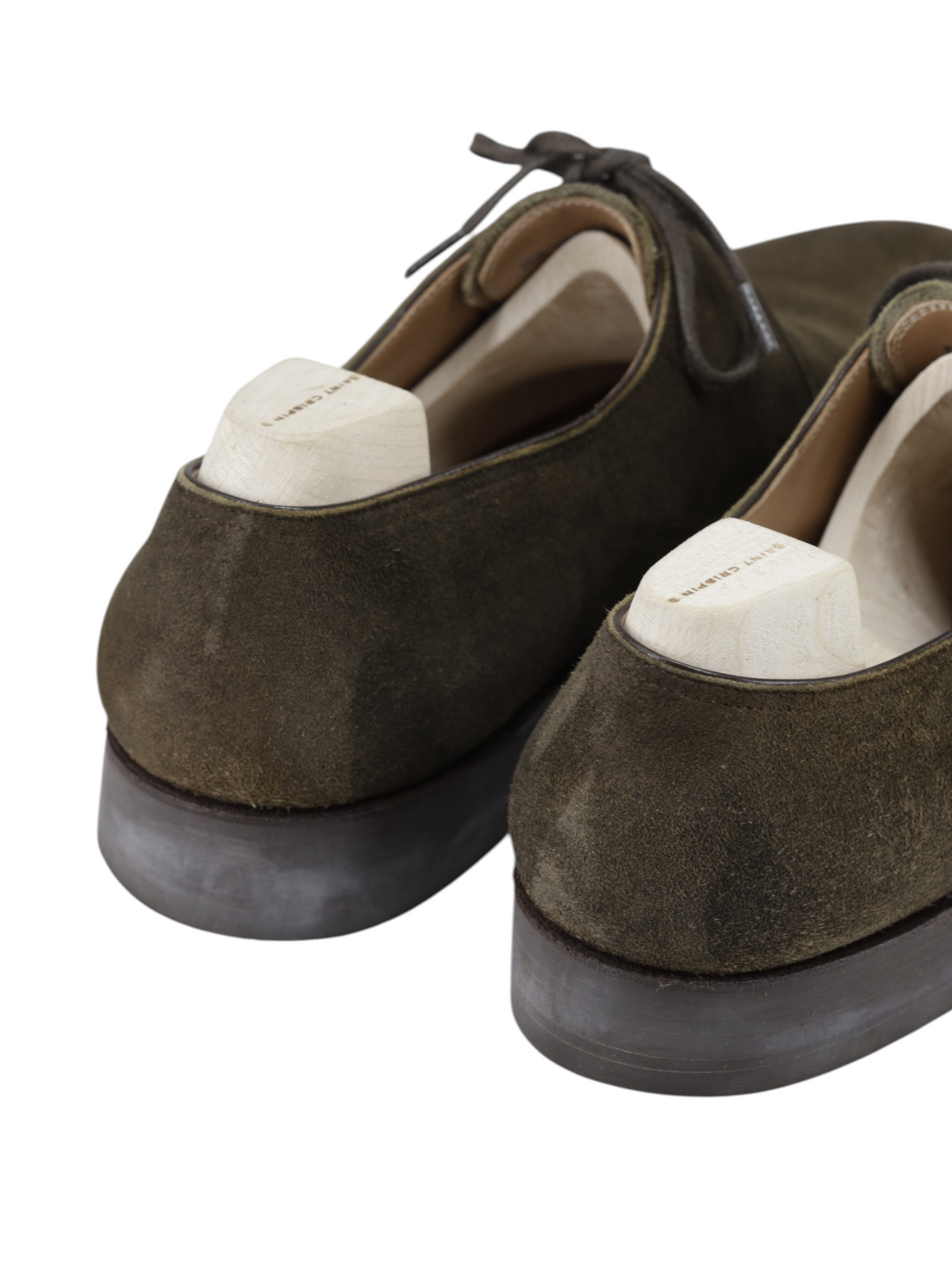 Saint Crispin's Olive Drab Suede Two-Eyelets "118" Derby