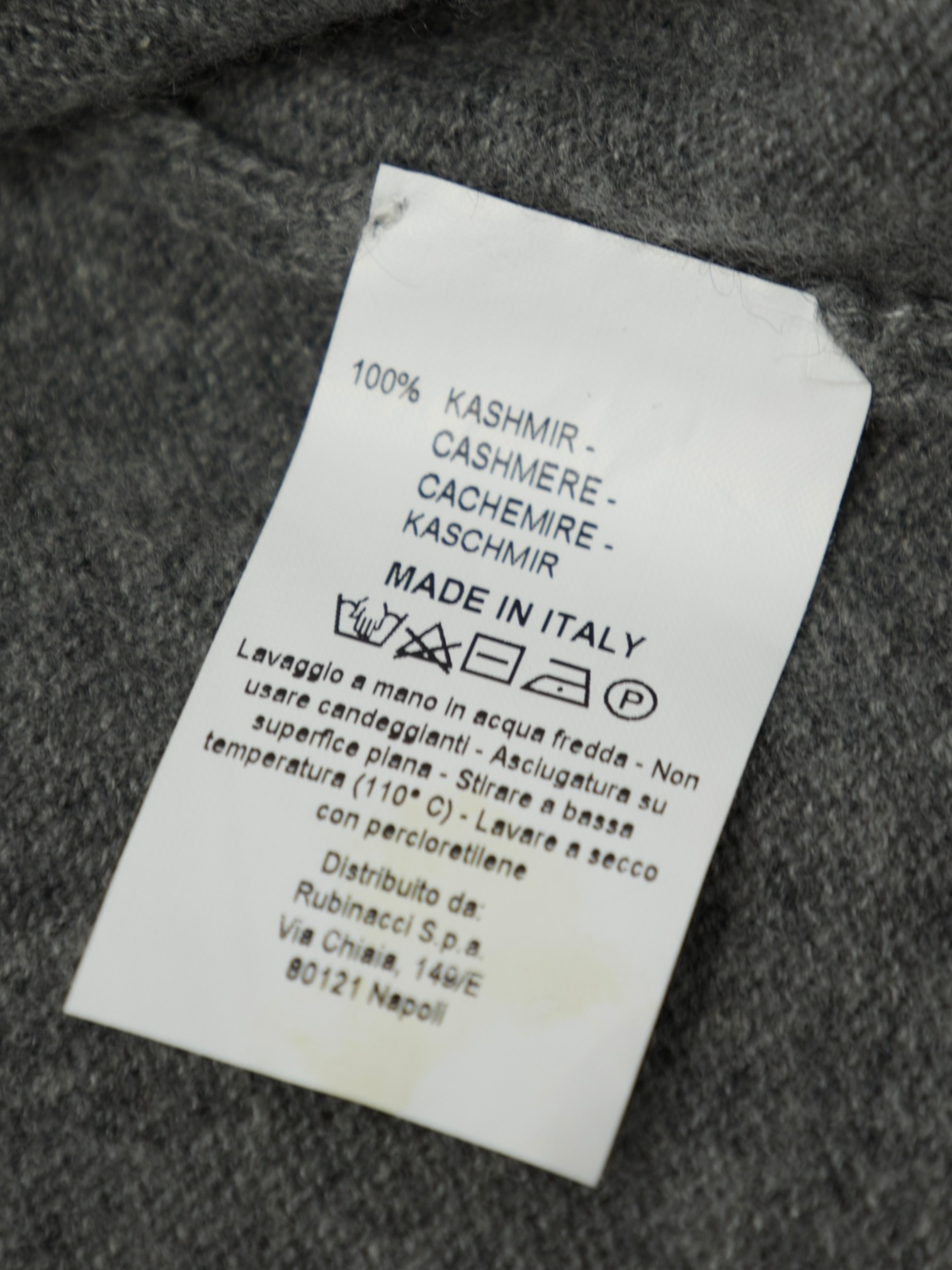 Rubinacci Grey Cashmere Vest