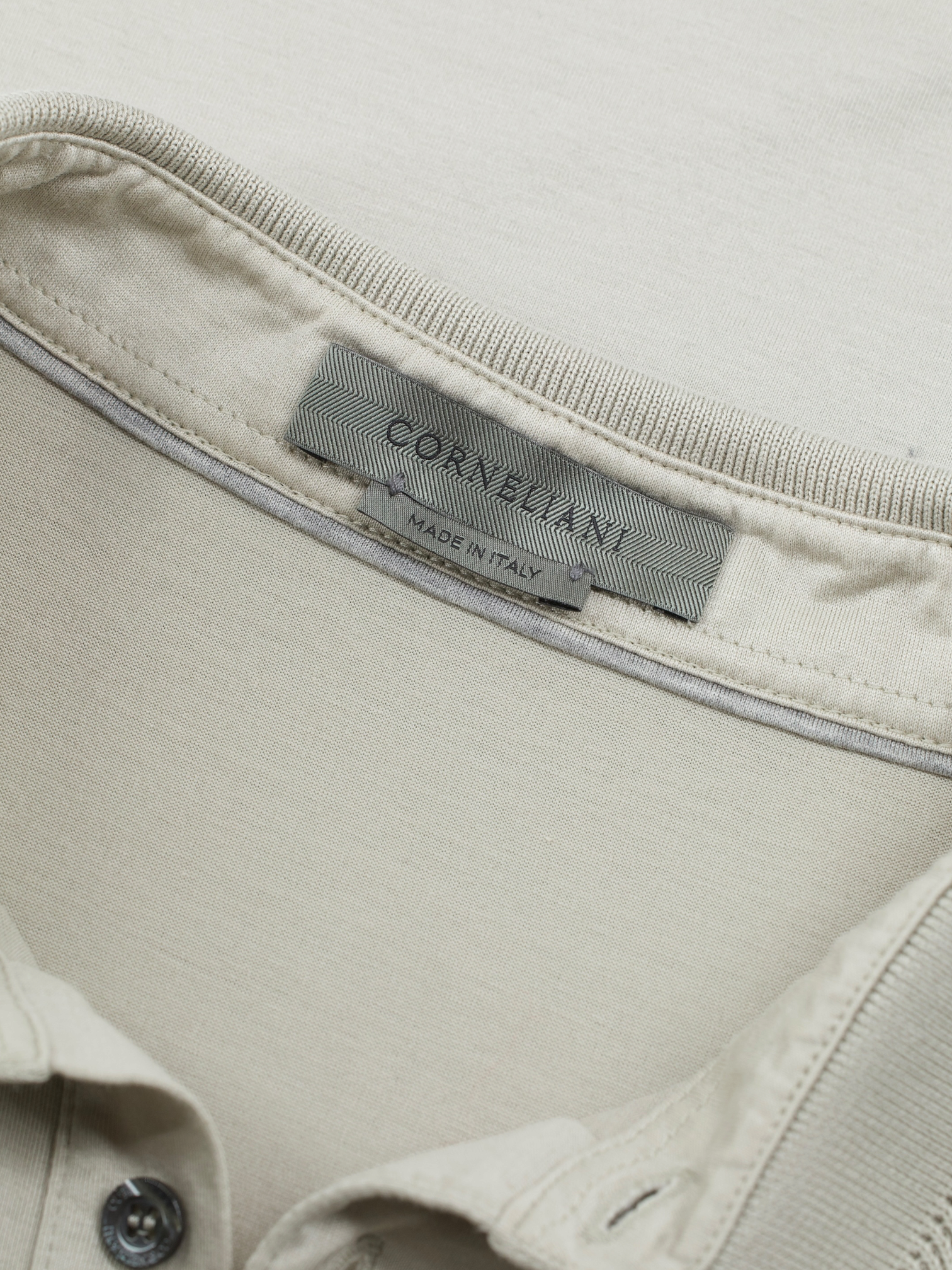 Corneliani Taupe Mercerized-Cotton Jersey Polo