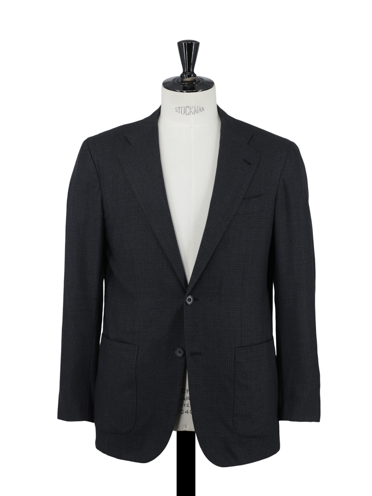 Kiton Donkergrijs & Blauw 14-Micron Wol Micro-Check Jasje